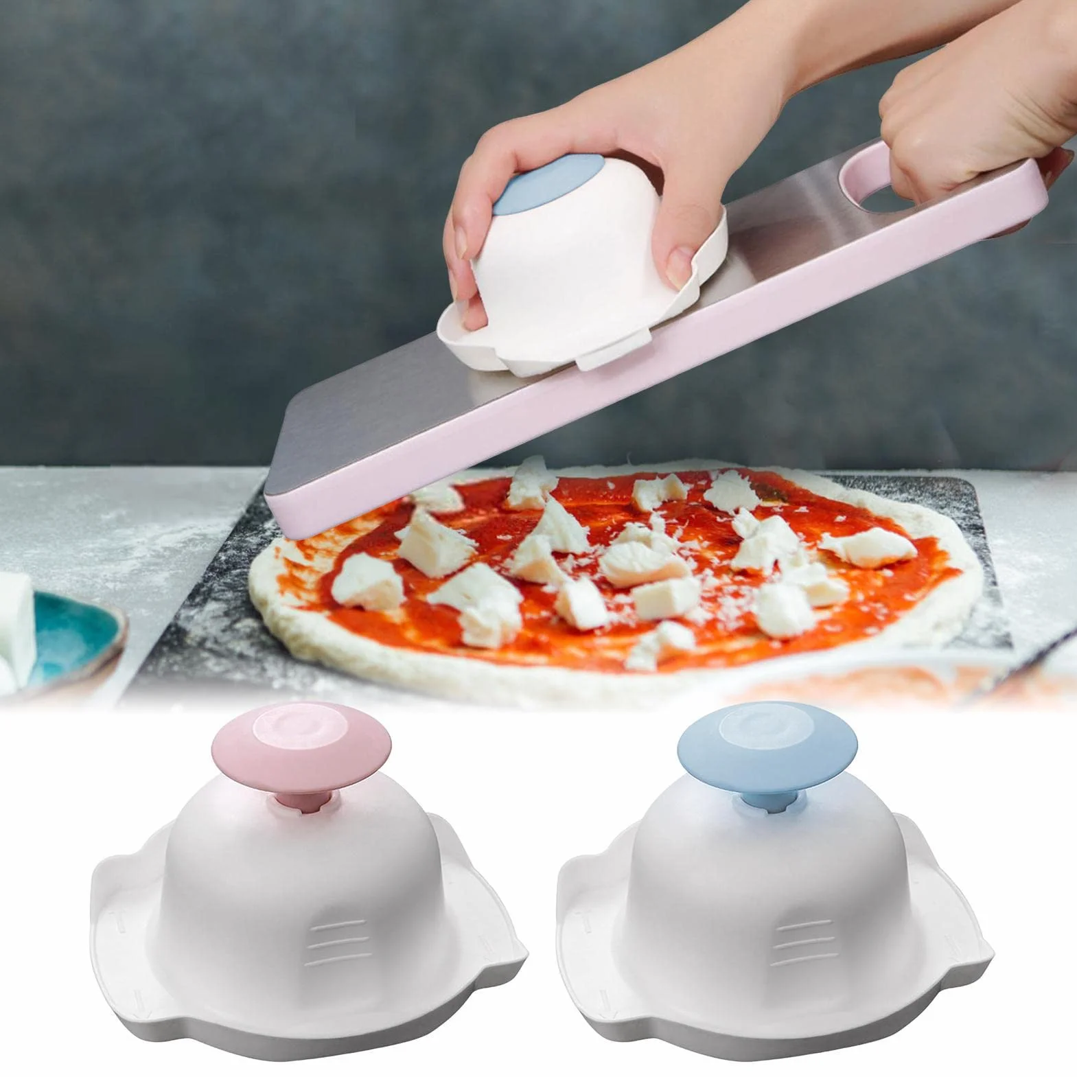 Lot de 2 porte-fruits de sécurité, râpe de cuisine, protection des doigts pour raboter et râper