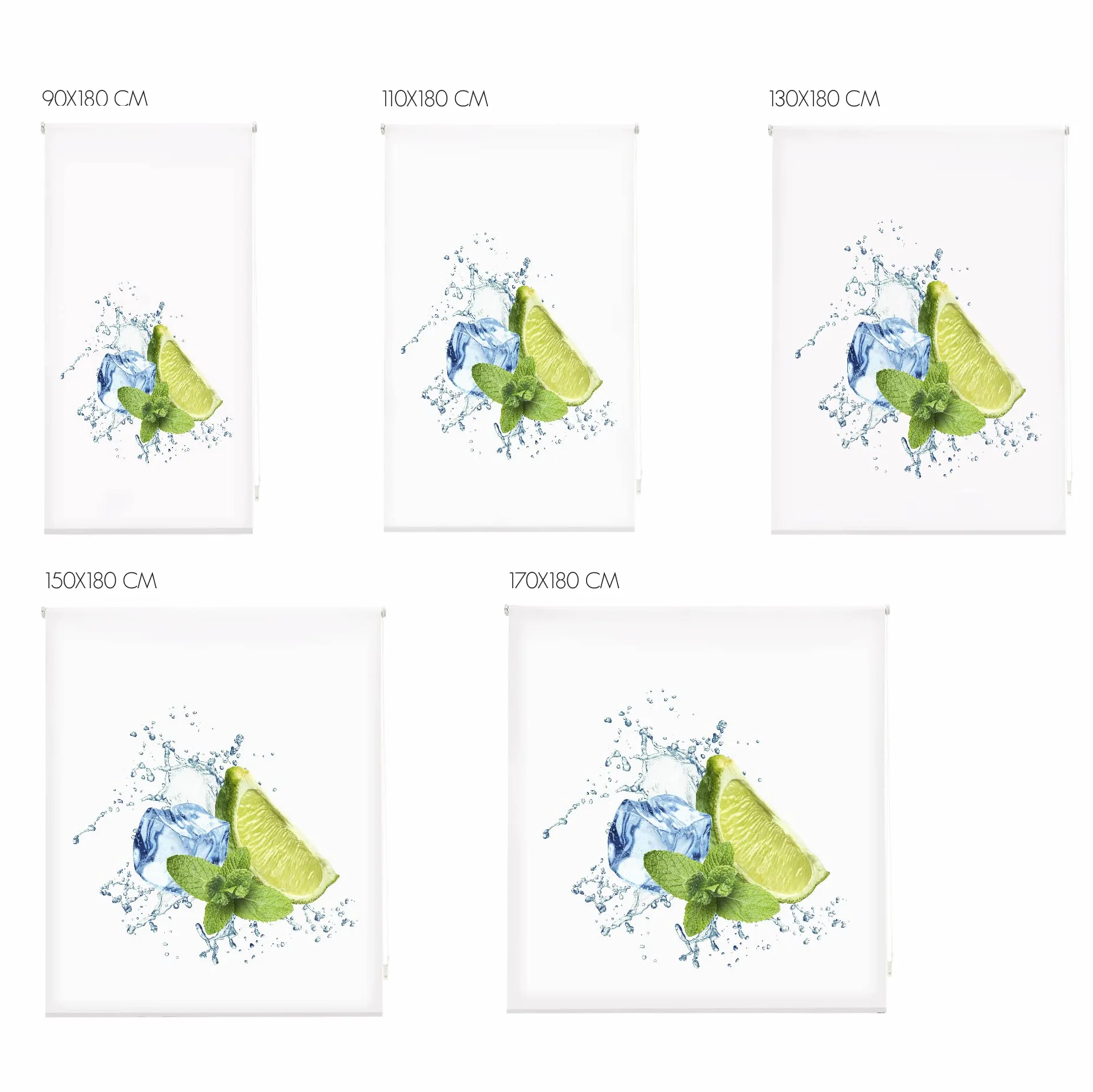 Blindecor Tropic Store Enrouleur numérique translucide imprimé 150 x 180 cm (Largeur x Hauteur)