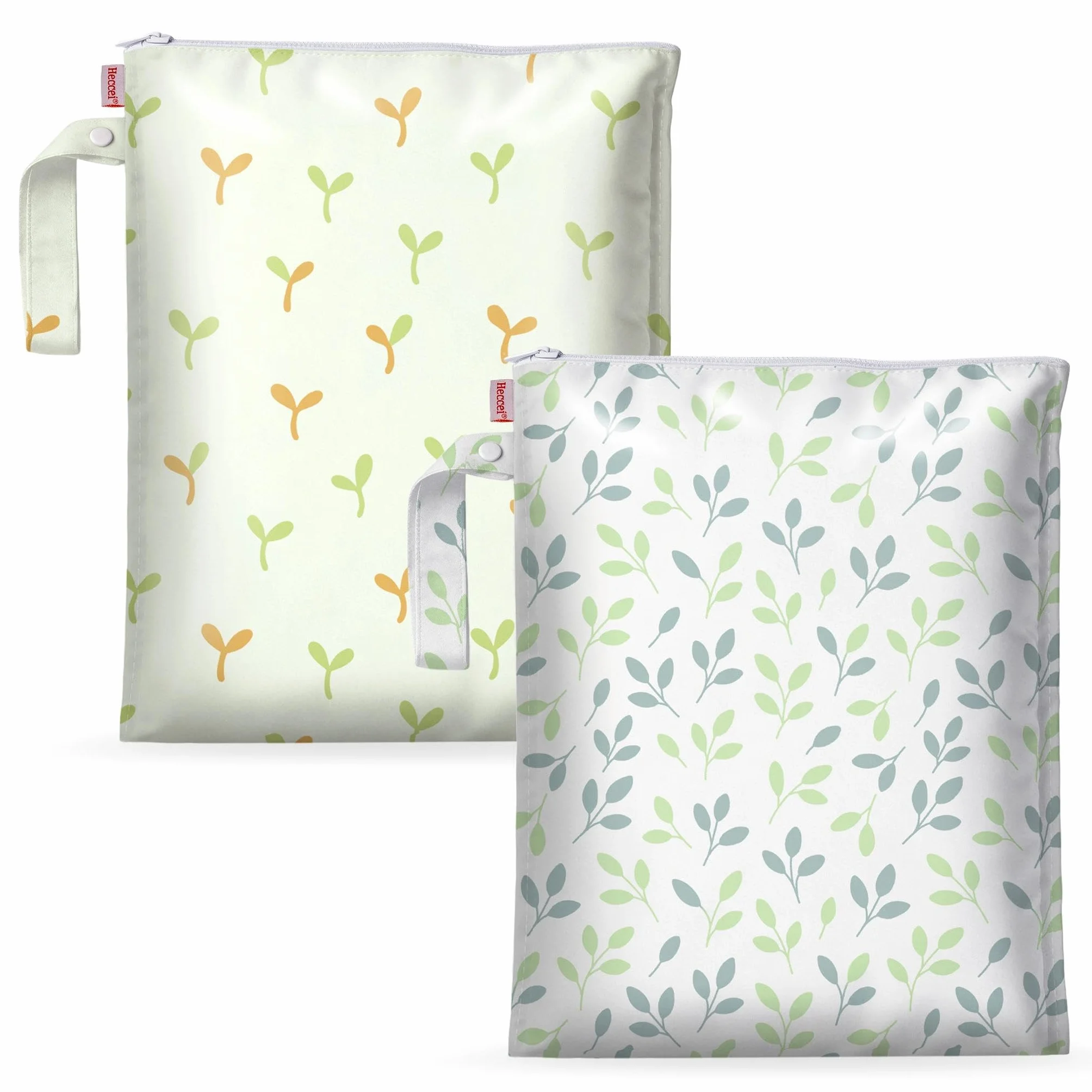 HECCEI Lot de 2 Sacs imperméables réutilisables pour Couches en Tissu 33 x 38 cm