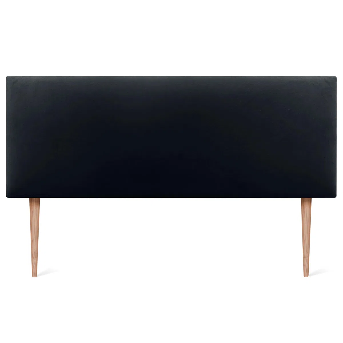 DHOME Tête de Lit en Velours Lisse avec Pieds Haut de Gamme Moderne Tête de Lit Rembourrée Lit Luxe Chambre Capitonnée (Noir, 160cm)
