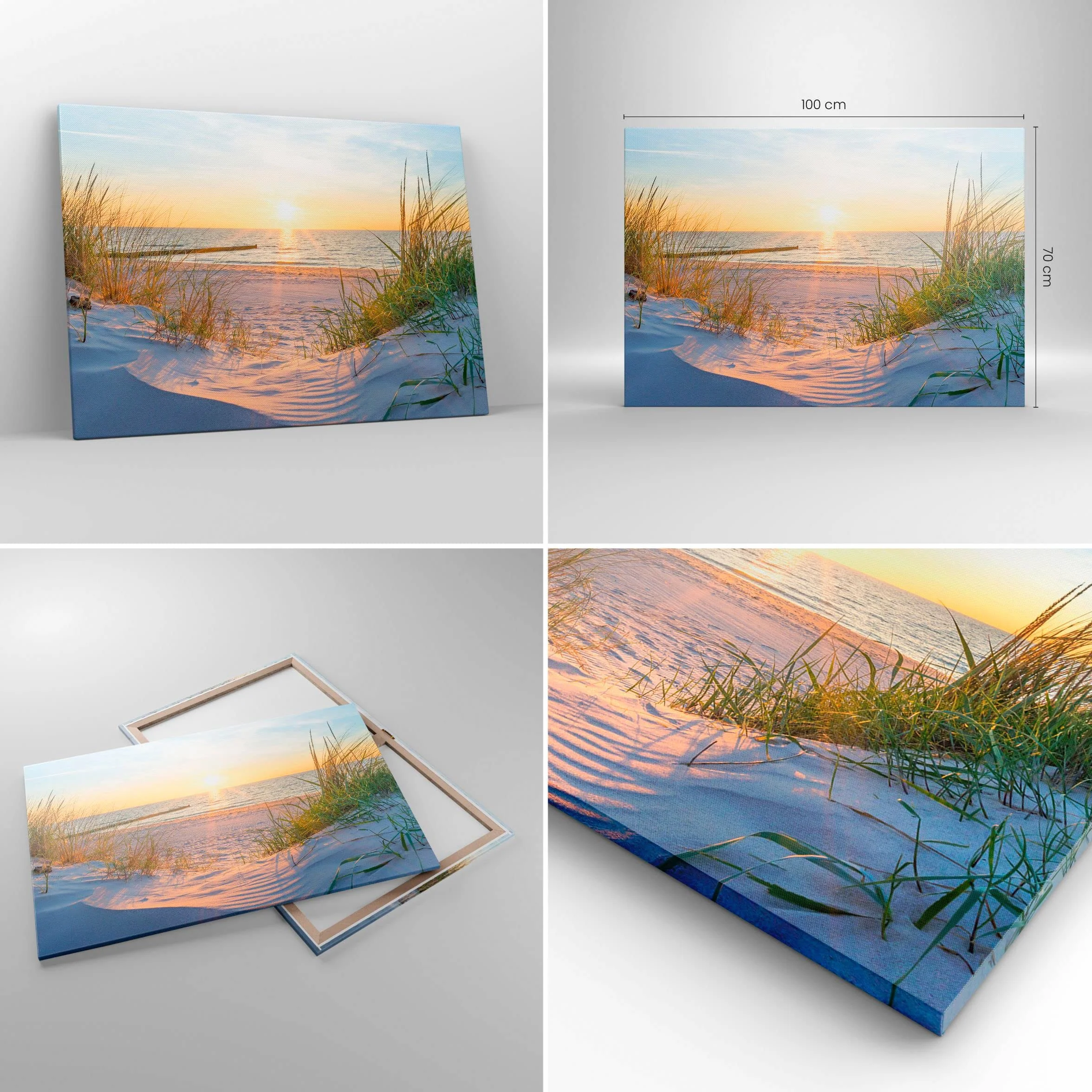 Moderne Image sur Toile 100x70cm Tableau Décoration Murale Plage Mer Grand Tableaux Décoratifs Muraux Horizontal Cadre Décoration Salon Art