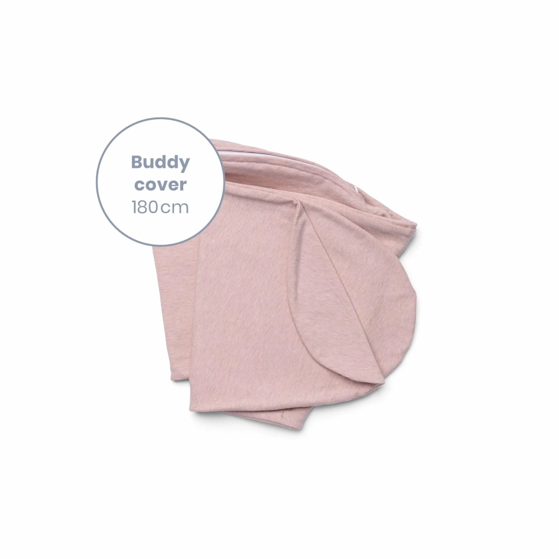 Doomoo Housse de Coussin de Grossesse et d'allaitement Buddy - Tissu Ultra Doux Bio Oeko-tex Extensible Chiné Pink