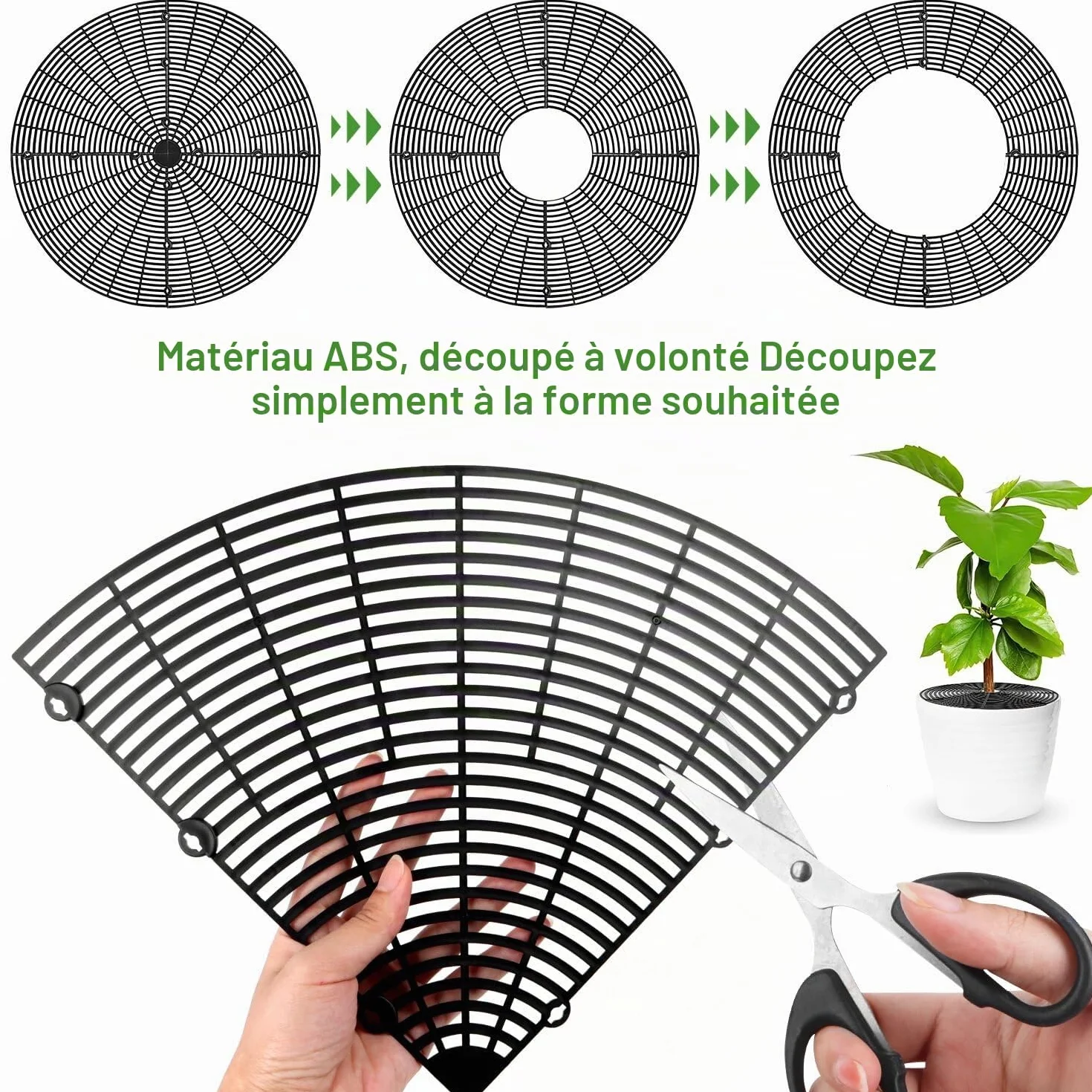 Grille Protection Plante 52cm 2pcs Chat Non Toxique Pot de Fleurs