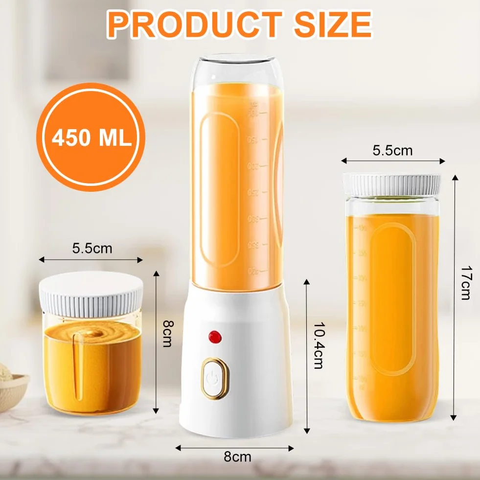 Mixeur portable 500 ml 10 lames rechargeable USB pour jus smoothies bébé