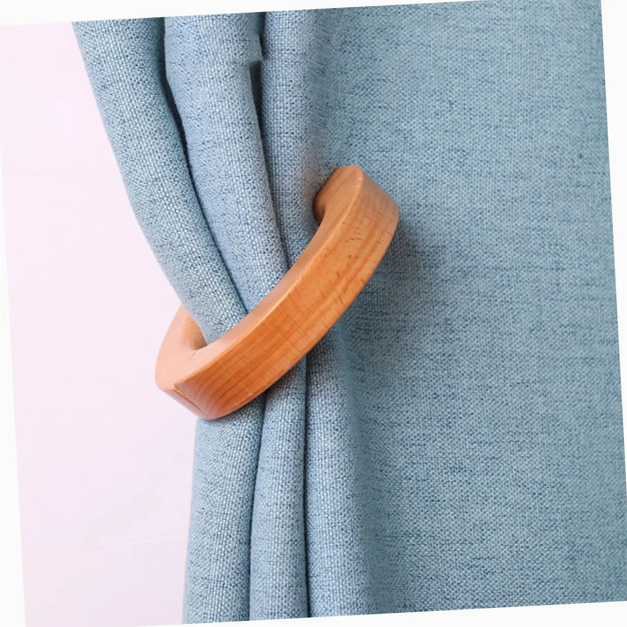 Cabilock 6 Pièces Boucle De Rideau en Bois Boucle Décorative De Rideau Embrasse De Magnétique e De pour La Maison e D'Embrasse De en Bois pour