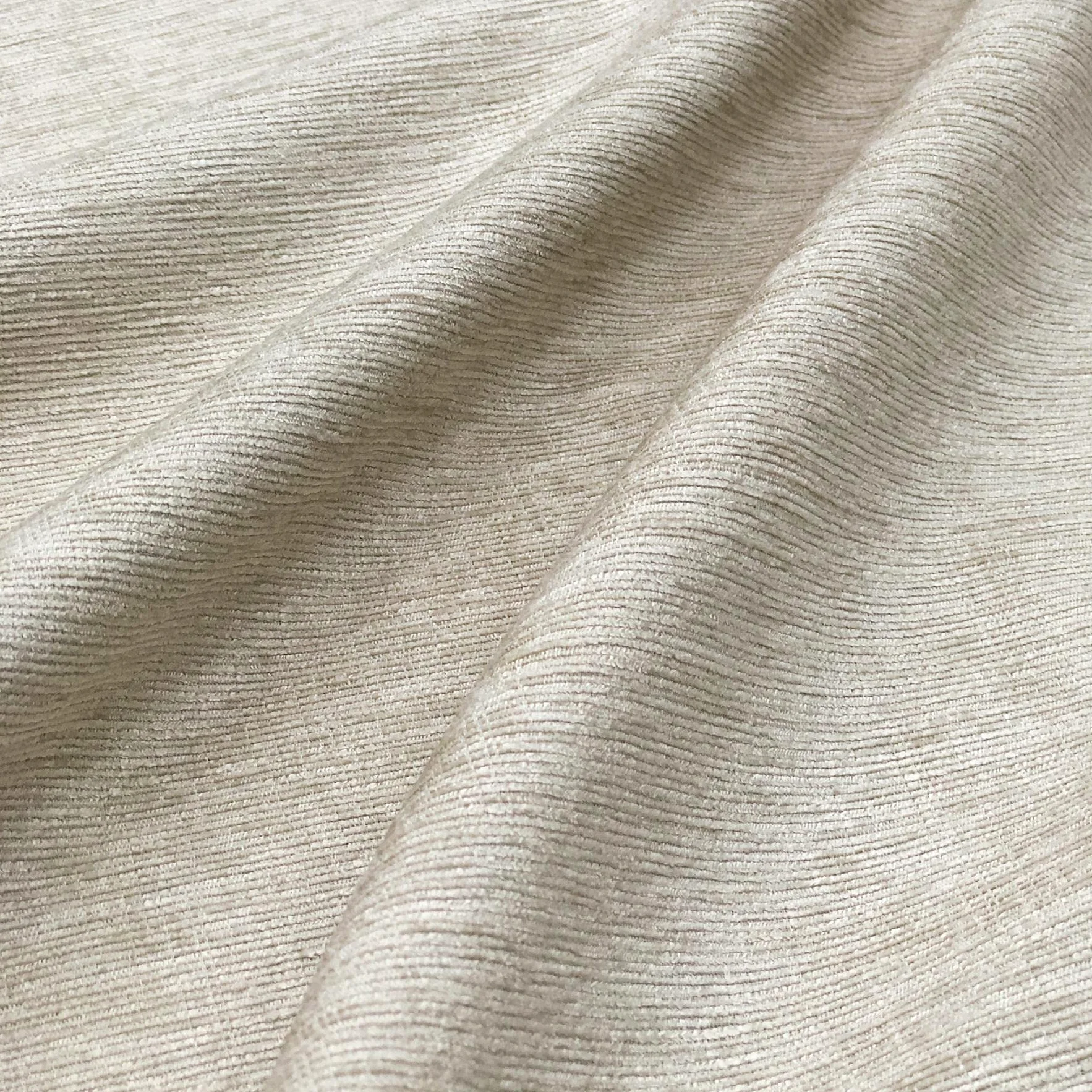 always4u 100% Rideau Occultant Chenille, Double Rideaux Isolant Thermiques Anti Chaleur, pour Cuisine Salon Chambre, Tissu Super Souple Infroissable, Beige 140x245cm Lot de 2
