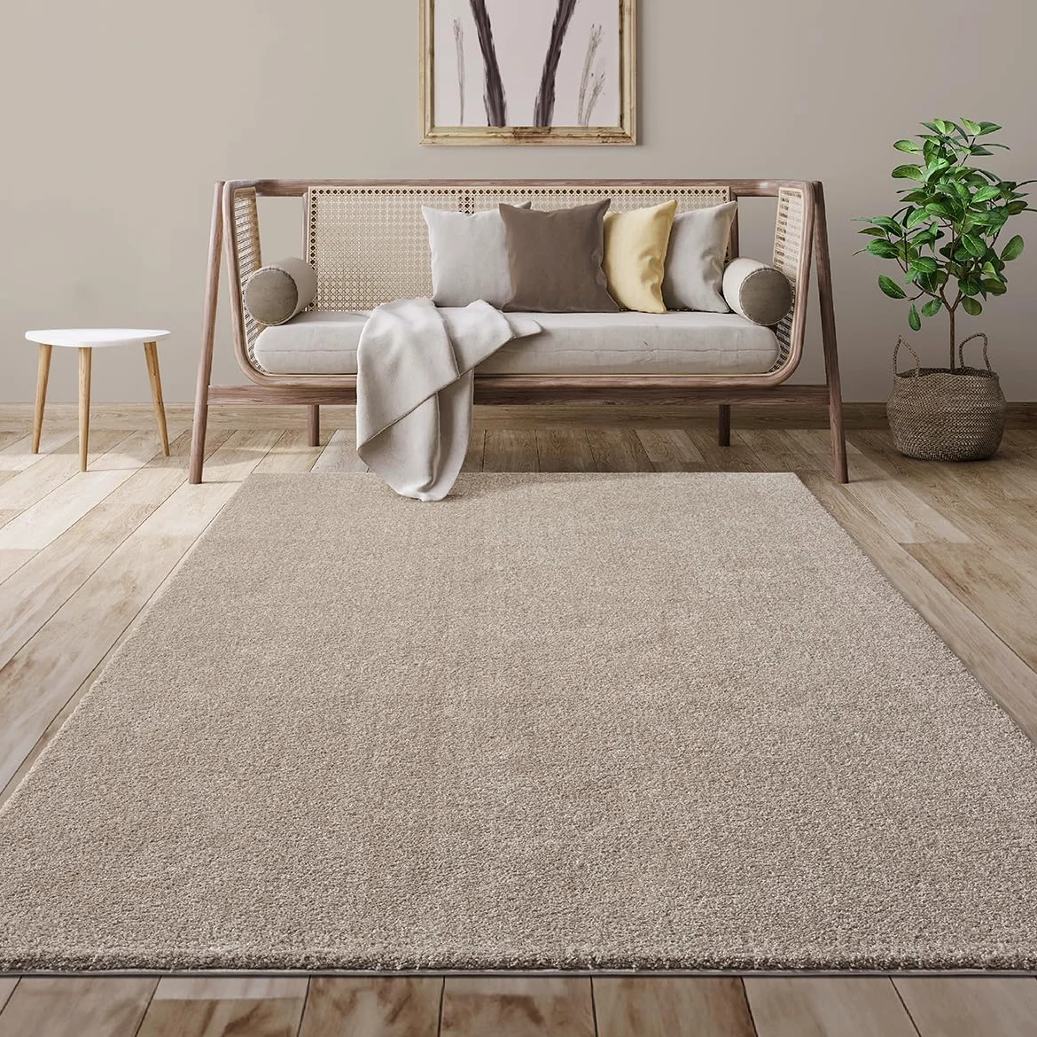 Mia's Tapis géant Moderne à Poils Courts et Moelleux - Toucher Super Doux - Effet mélangé - Brillance élégante