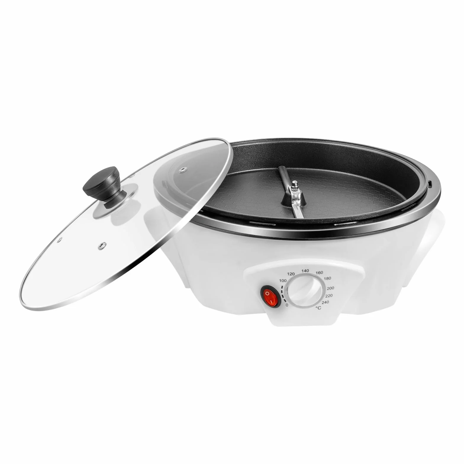 Torréfacteur à café domestique électrique 1200 W réglable 0-240 °C avec minuterie