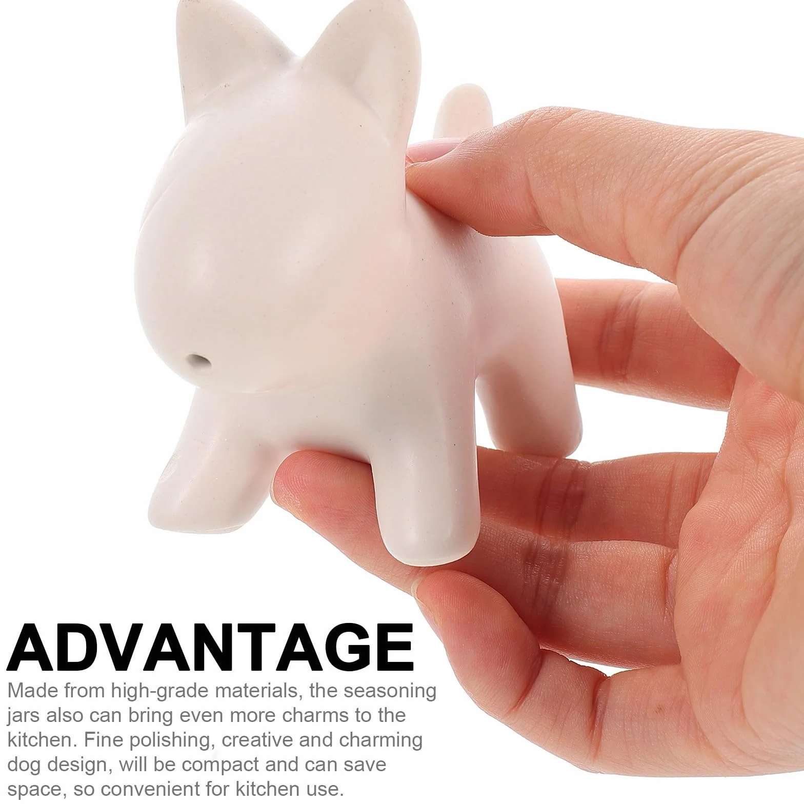 Lot de 2 Pots D'assaisonnement en Céramique Forme Chien Noir et Blanc, Salières et Poivrières Décoratives