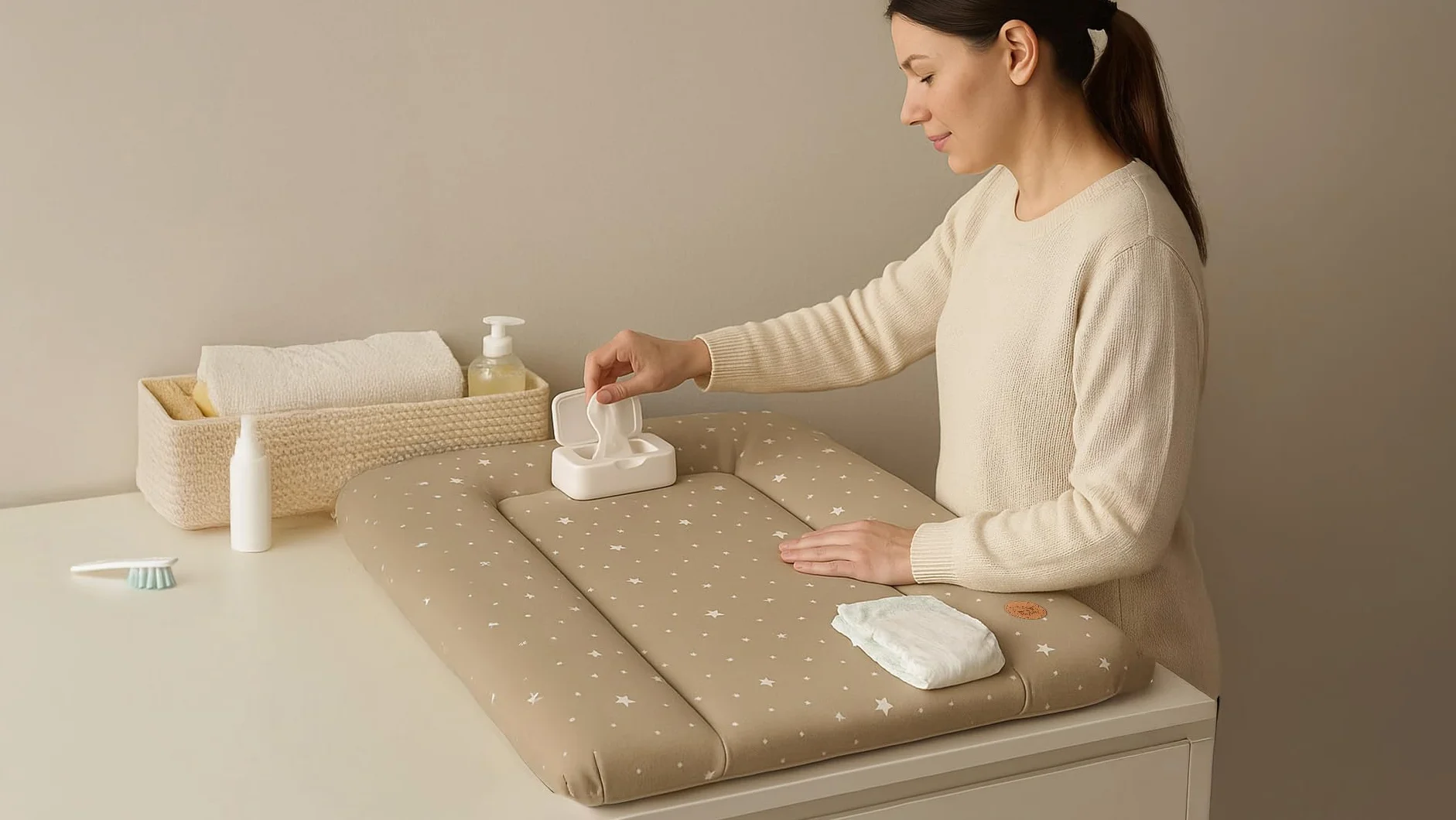Matelas à langer bébé 70x50 cm Oeko-Tex imperméable facile à nettoyer pour table à langer