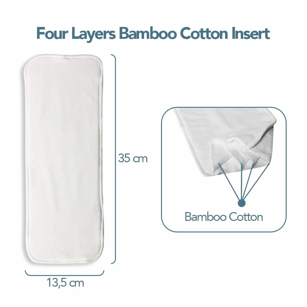 Inserts en coton écologique pour couches de bébé ultra absorbantes réutilisables Lot de 5