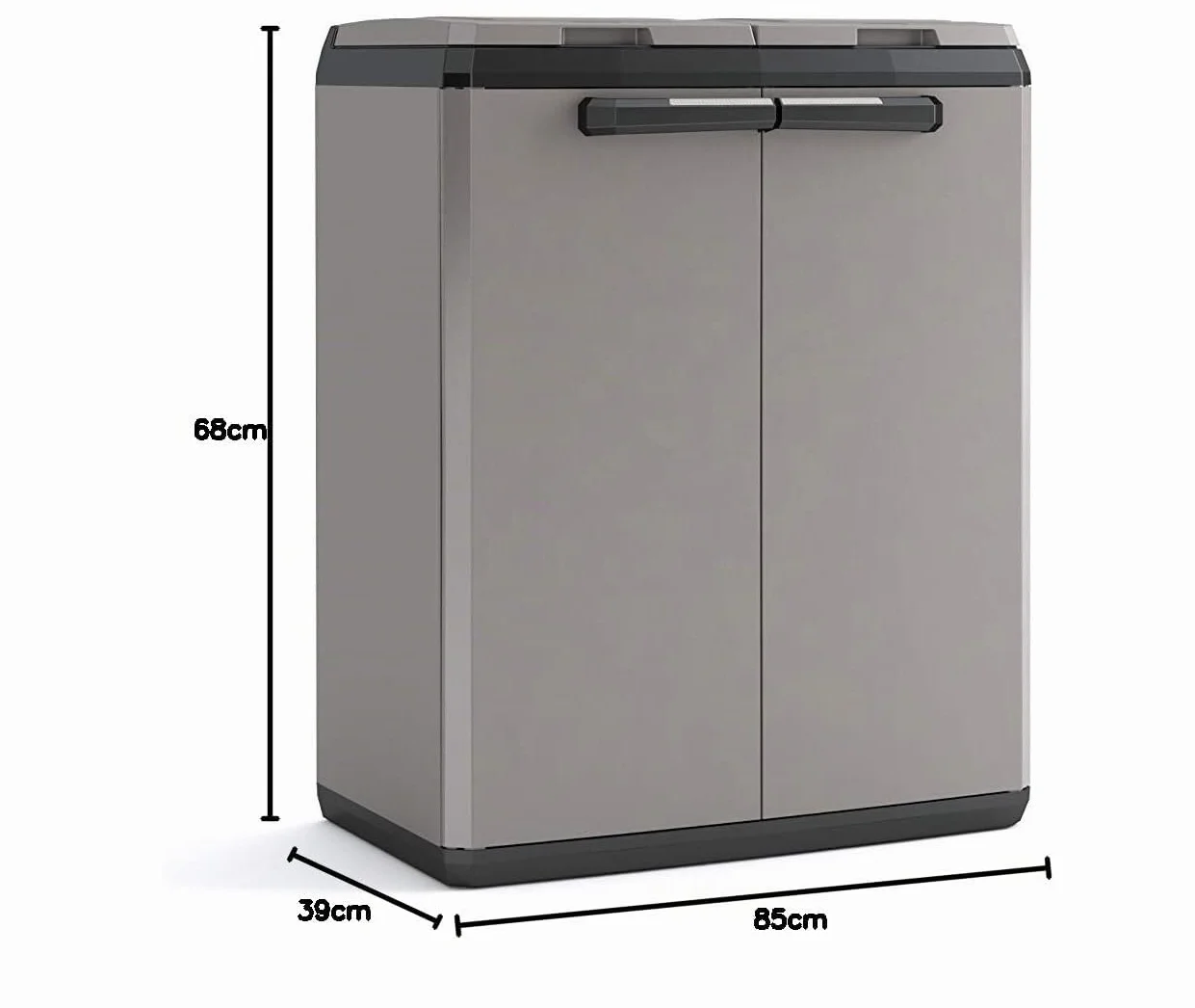 KETER Poubelles de tri BASIC 68x39x85 Gris