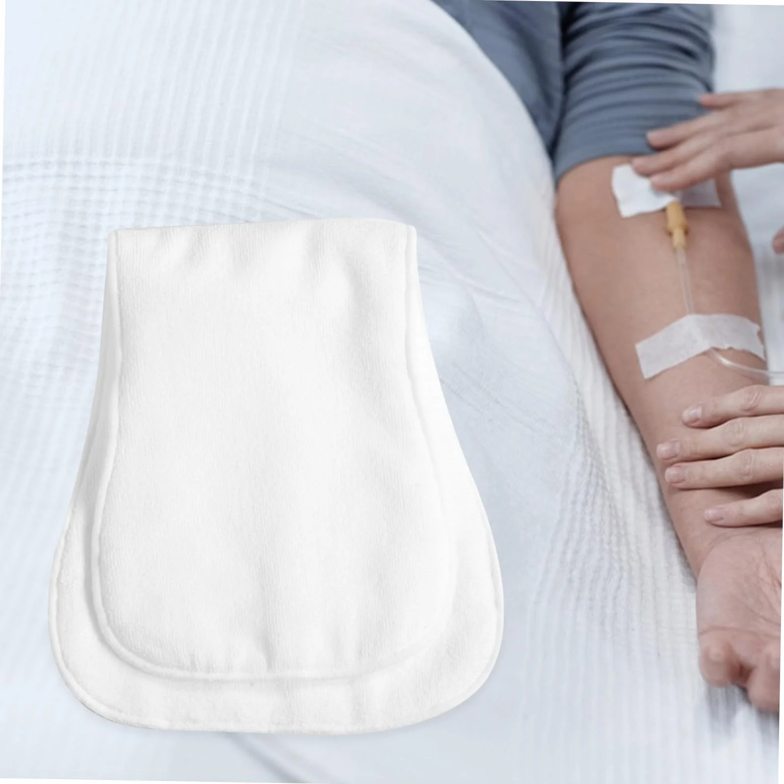 Couche Lavable pour Adulte Blanc, Quatre Couches Absorbantes, Réutilisable pour Lit et Poussette