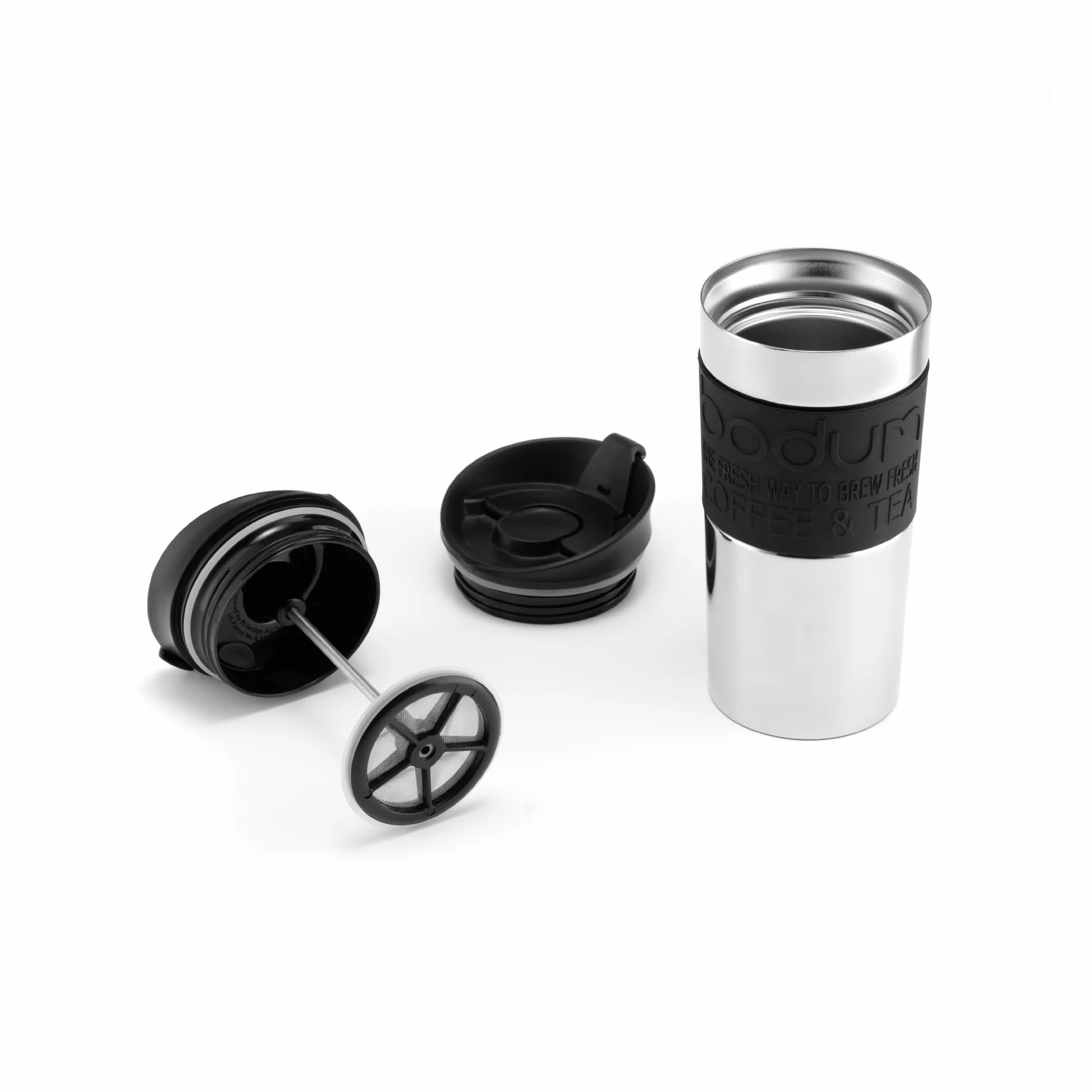 BODUM Ensemble cafetière à piston Travel acier inoxydable 350 ml noir