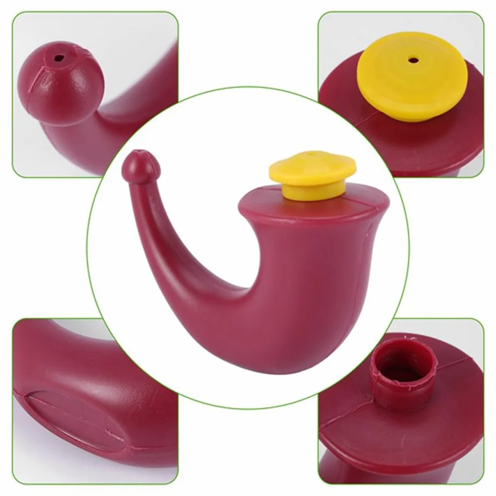 Watera 2 Pcs Yoga Nasal Neti Pot Rinçage Lavage Nez Sinus Irrigation 200ML