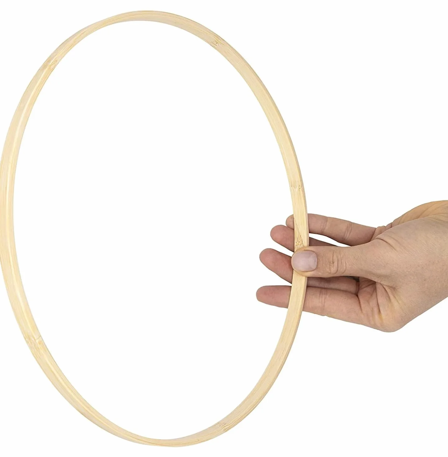 Anneaux en bambou 50 cm lot de 3 pour attrape-rêves