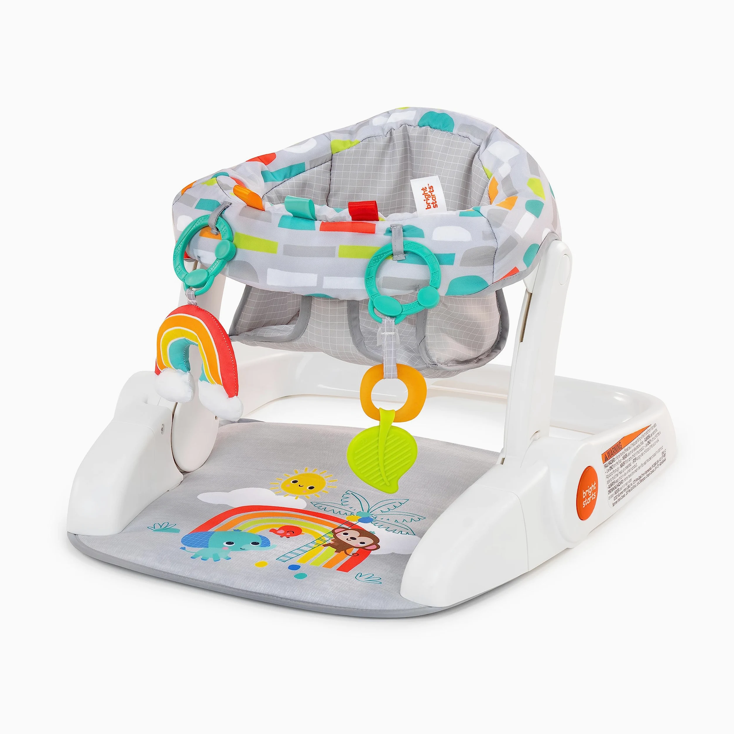 Bright Starts Siège transat Learn to sit 2 positions avec jouets, Unisexe, enfants de 4 à 12 mois, Playful Paradise