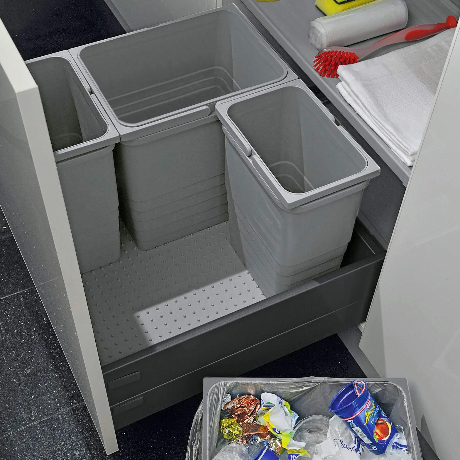 SO-TECH eins2vier Poubelle Seau à Ordures Tri des Déchets 5175.10