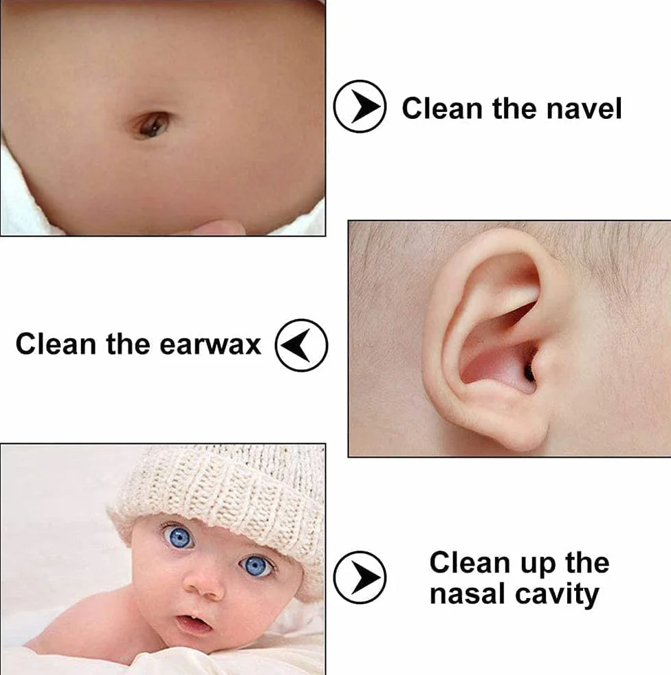 Pinces de nettoyage du nez pour bébé Lot de 6 - Rondes - Oreilles Nez Nombril