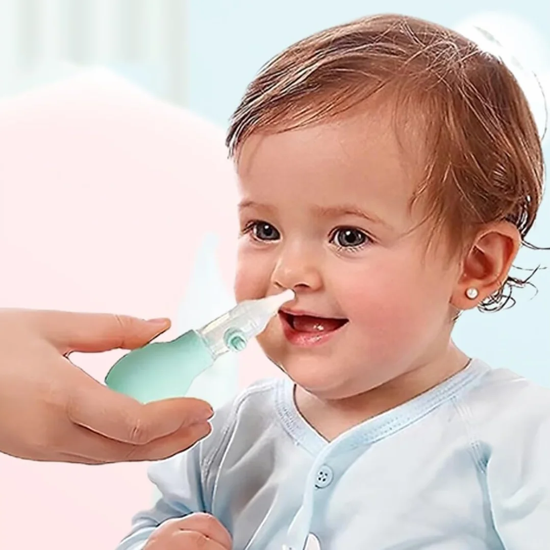 Respimer Aspirateur Nasal Bébé en Silicone, Mouche Bébé Poire, Pinces de Nettoyage du Nez