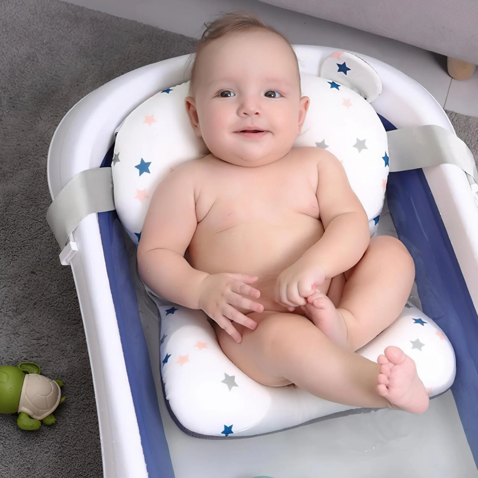 Coussin de Bain pour Bébé Nouveau-Né 0-18 Mois