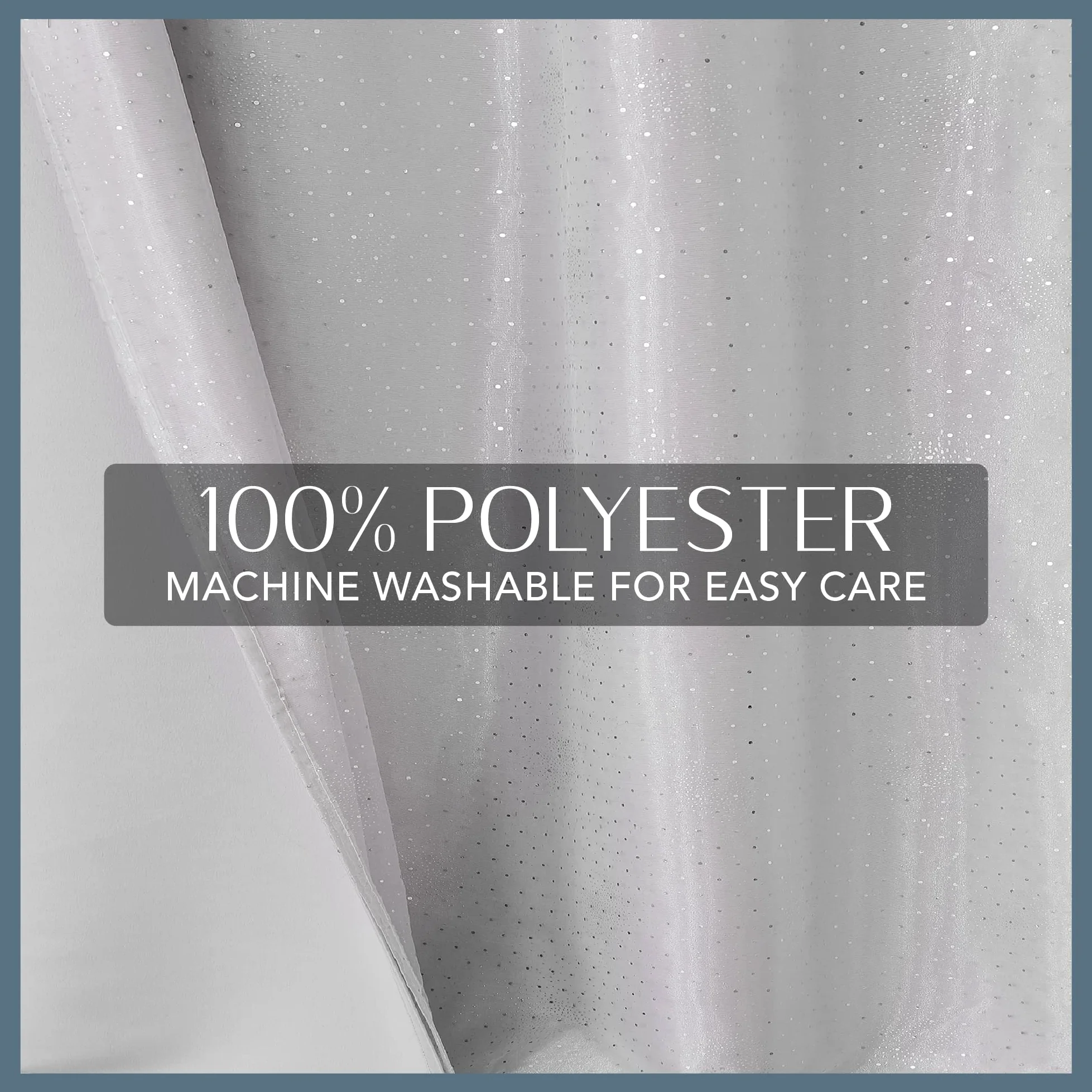 Elrene Collection de Rideaux de fenêtre Aurora, Polyester Tissu, Pearl Gray, 52" W x 108" L (1 Panel)