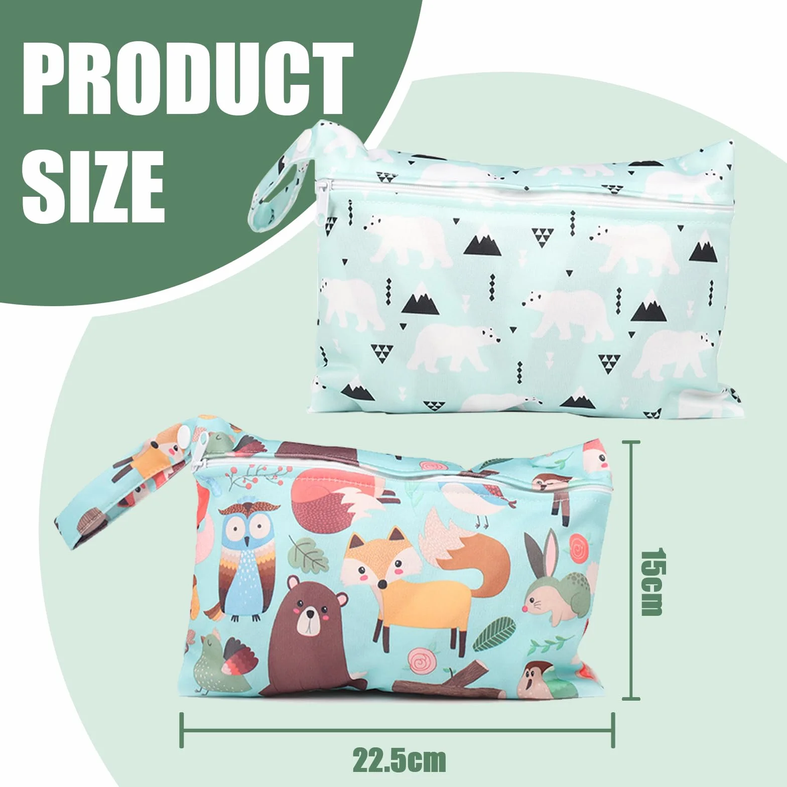 Sac à Couches Lavables 2 Pièces Wetbag Étanche pour Crèche