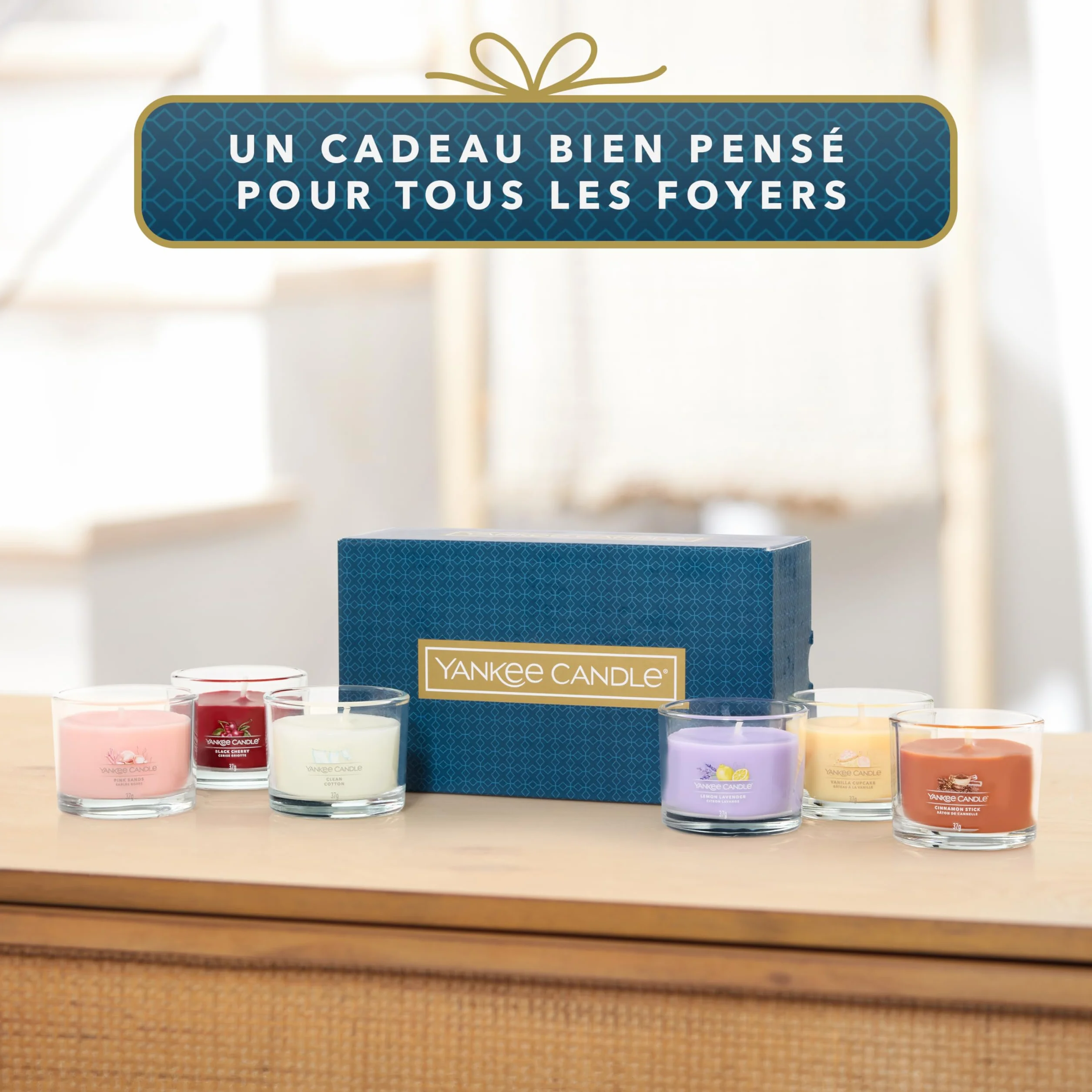 Yankee Candle Coffret Cadeau Bougies Parfumées Votives Verre Cire Soja 6 Unités