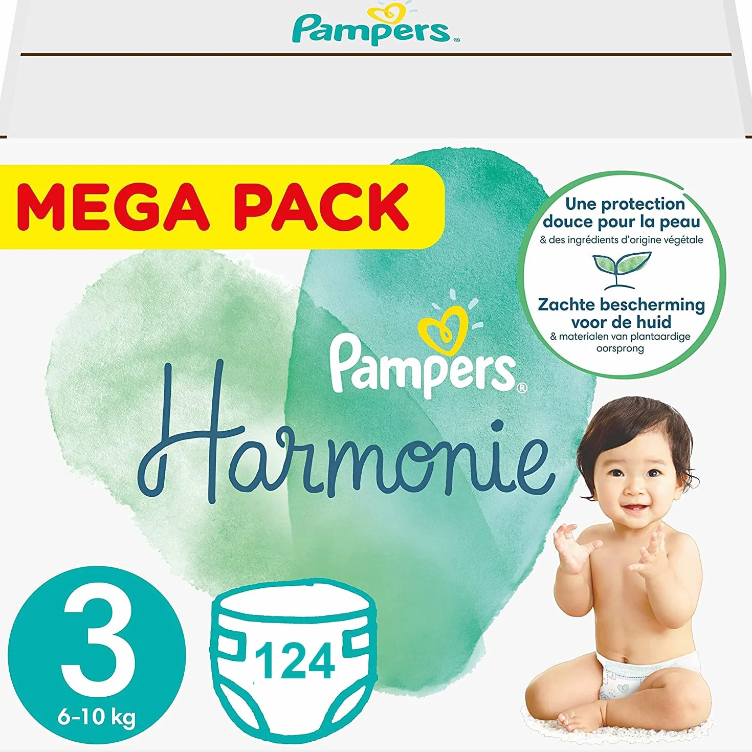 Pampers Harmonie Taille 3 124 Couches (6-10 kg)