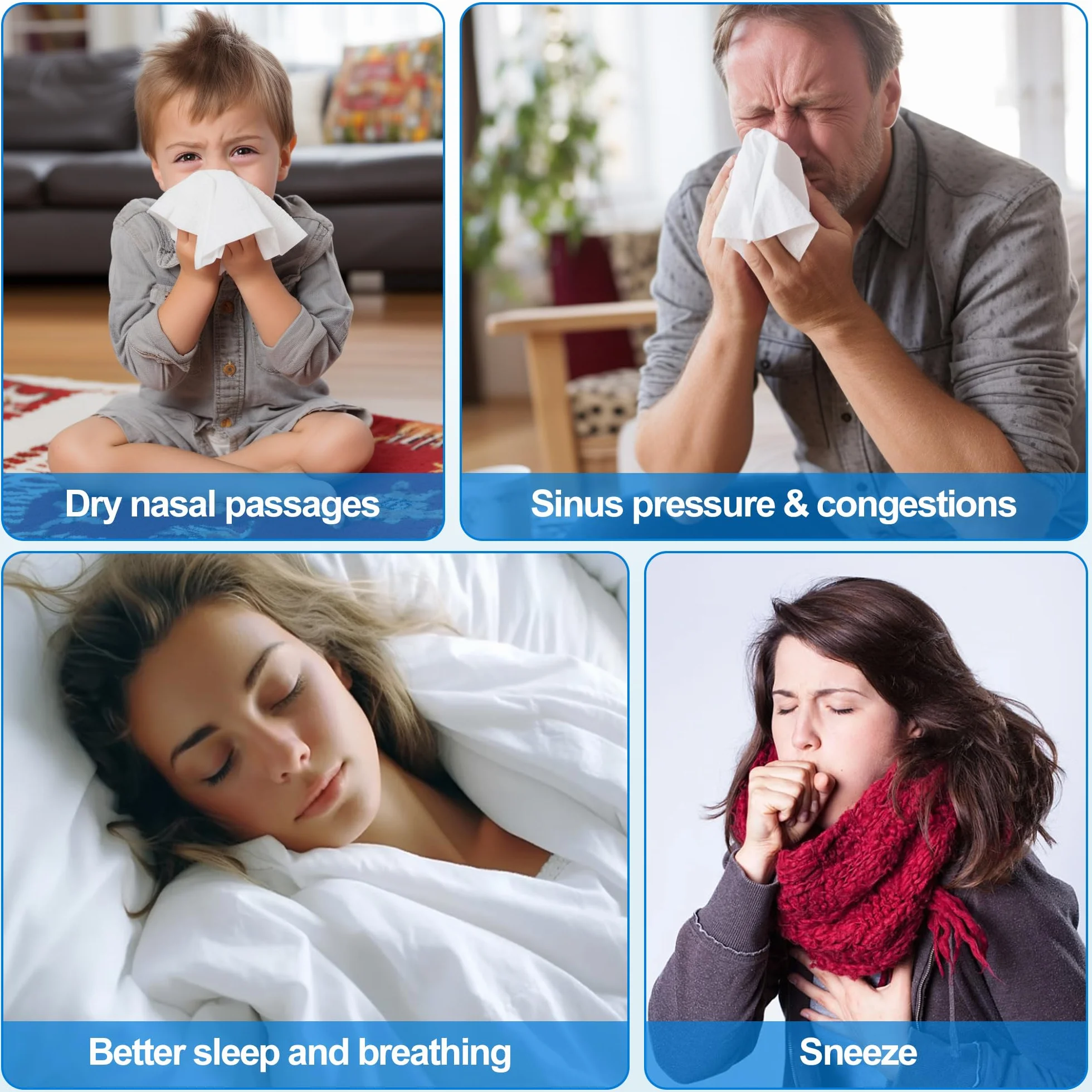 Waterpulse NETI pot sel de rinçage nasal 120 x, solution saline physiologique pour rhume et allergies au pollen