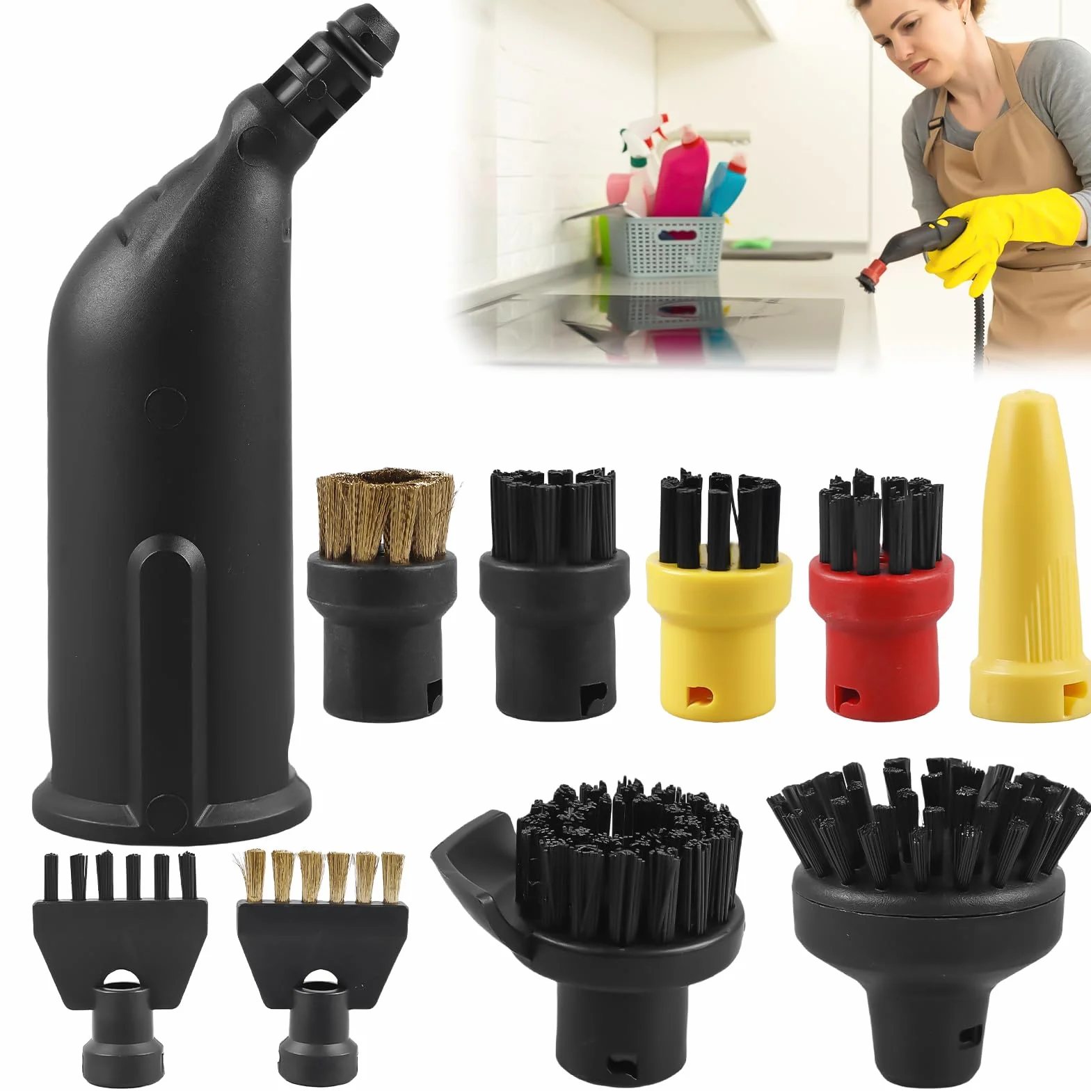 Kärcher accessoires nettoyeur vapeur SC1 SC2 SC3 SC4 SC5 brosse ronde grande buse brosse à joints lot 10