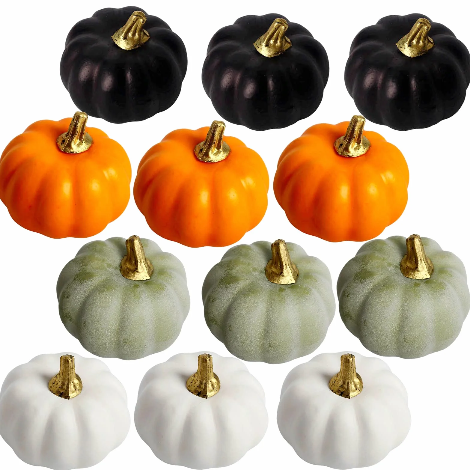 Halloween Automne Citrouille Artificielles Ensemble Decoration Intérieur Exterieur Mini Citrouilles Table Thanksgiving Noël