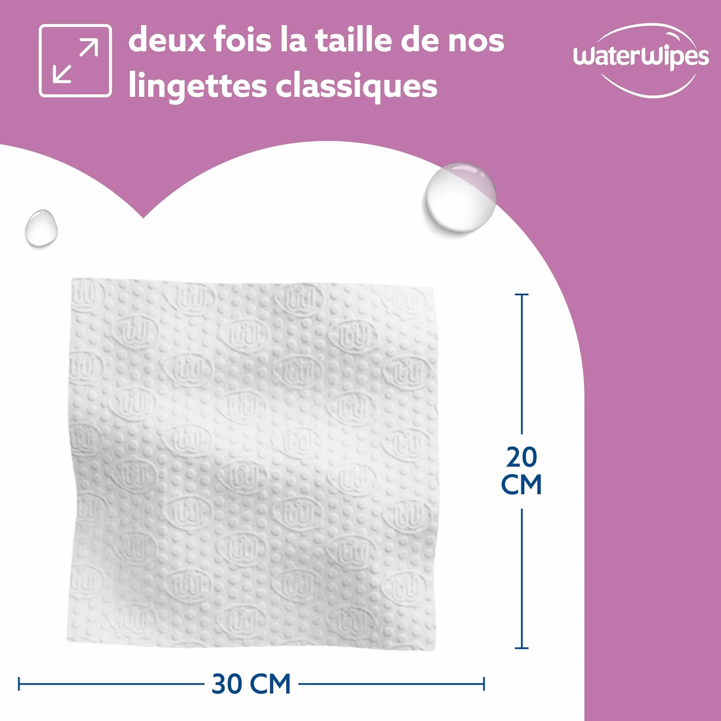 WaterWipes Sensitive+ Lingettes Corporelles et Intimes, 90 Lingettes (3 Paquets), 3-en-1 Nettoie Soigne Protège, 99,9% d'Eau, Non Parfumées, Adult Care