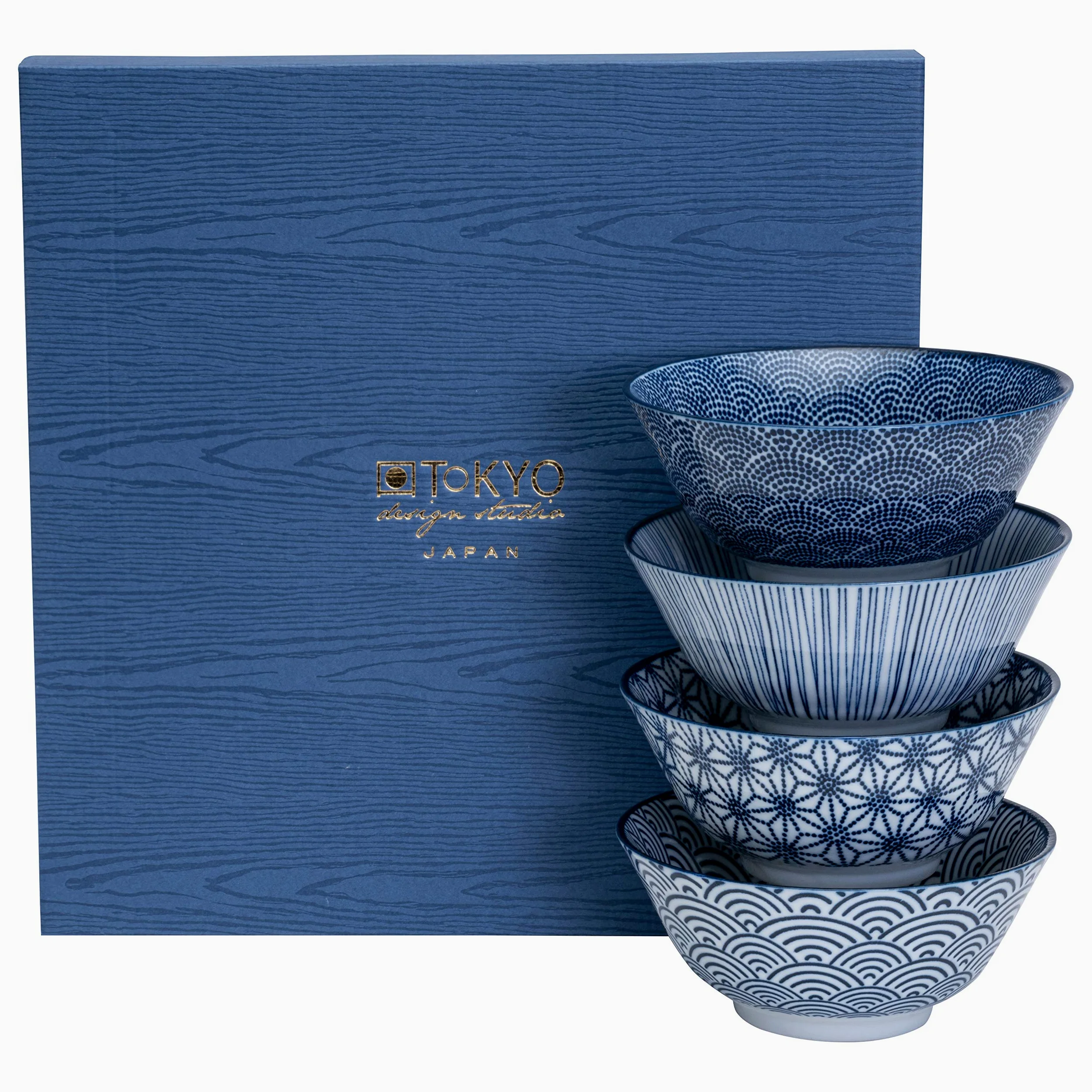 TOKYO design studio Ensemble De Tayo Bols Nippon Blue 15.2x6.7cm