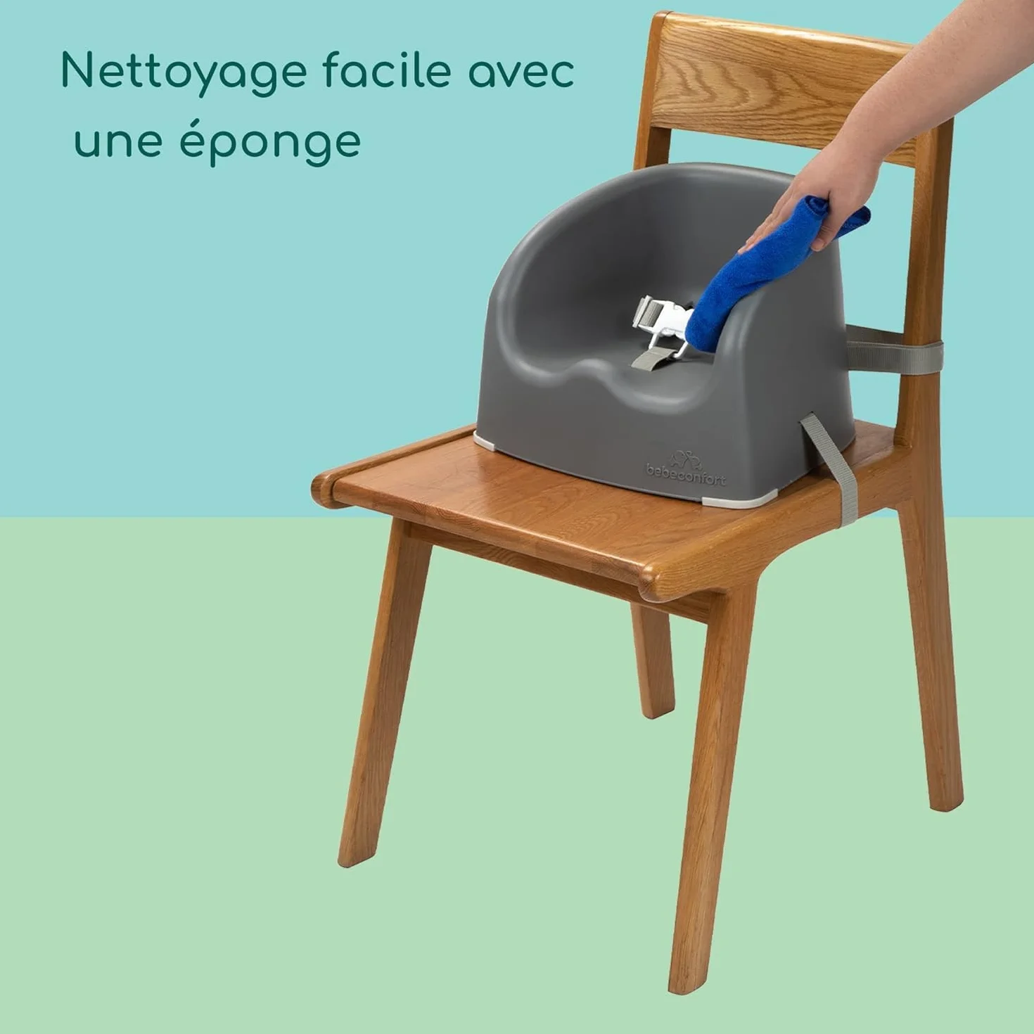 Bebeconfort Essential Booster Rehausseur de Chaise Bébé Enfant 6 mois à 3 ans 15 kg Warm Gray
