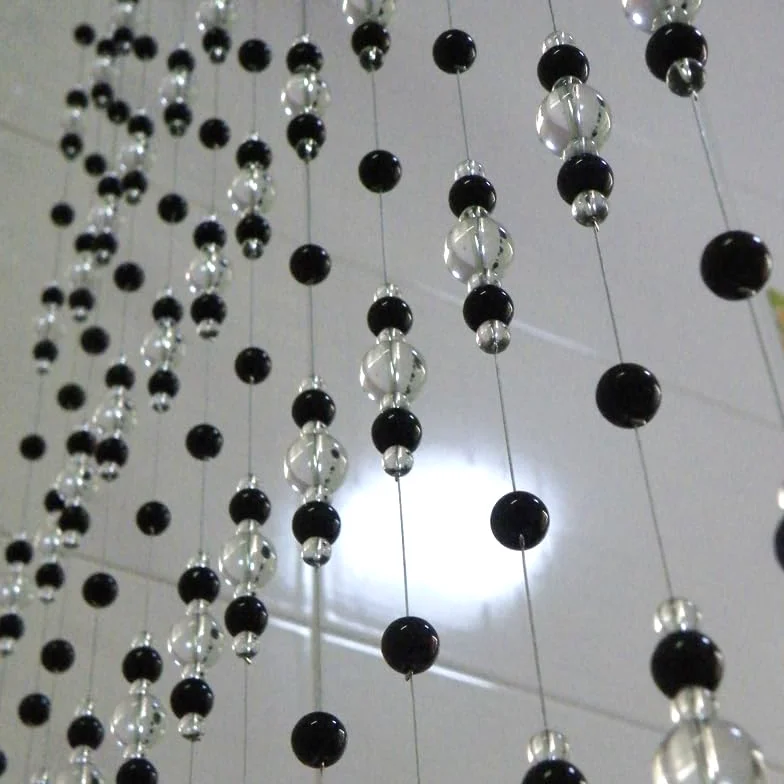 Rideau De Perles De Cristal Rideau de Perles de Cristal à 10 Cordes, décoration intérieure de la Maison, Rideau de Porte, décorations de fête, de Festival(Red,5 String 50cm)