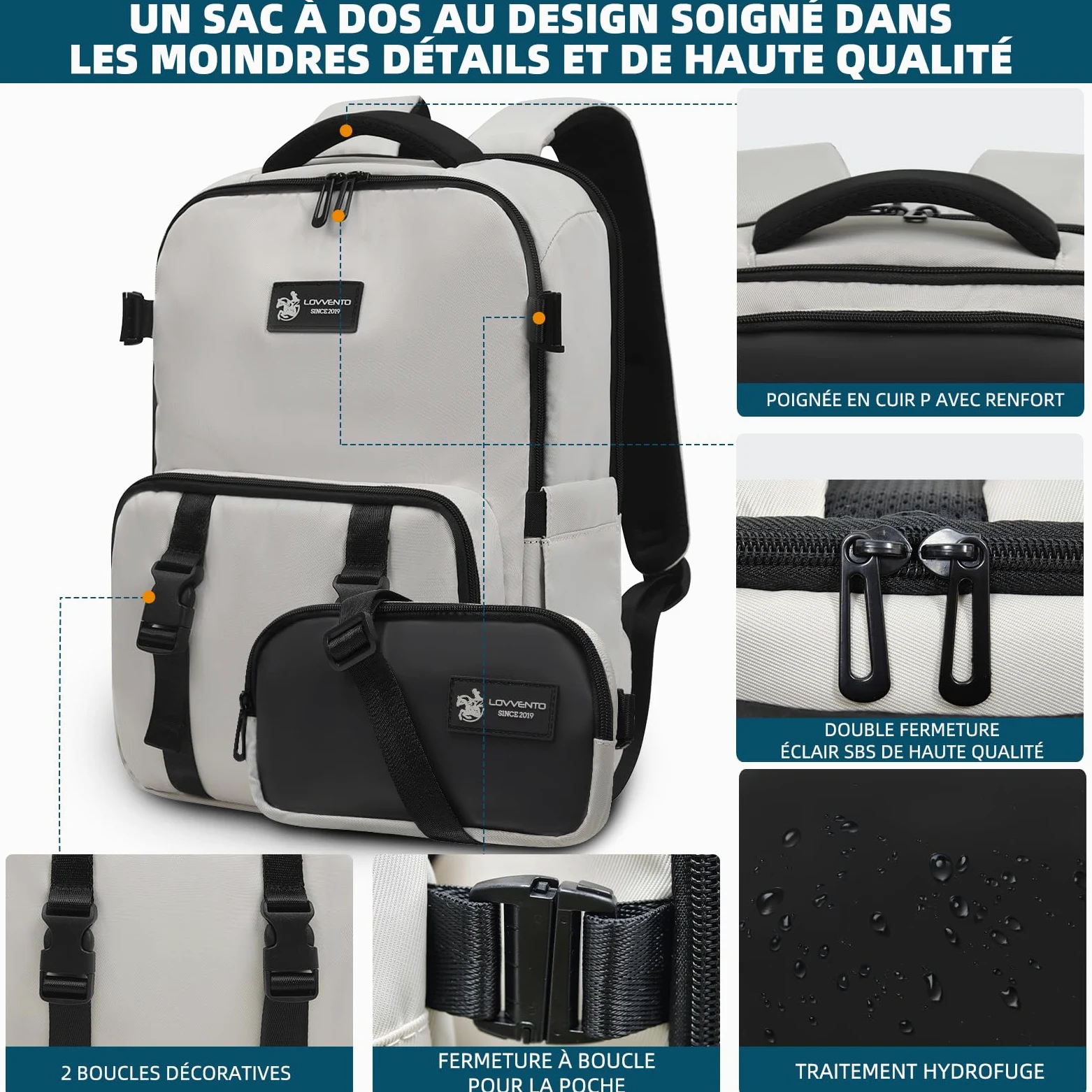 Sac à dos Isotherme, sac à dos Isotherme étanche et anti-fuites pour Hommes et Femmes, idéal pour la Plage, les Pique-niques, le Camping, les Voyages et la Pêche