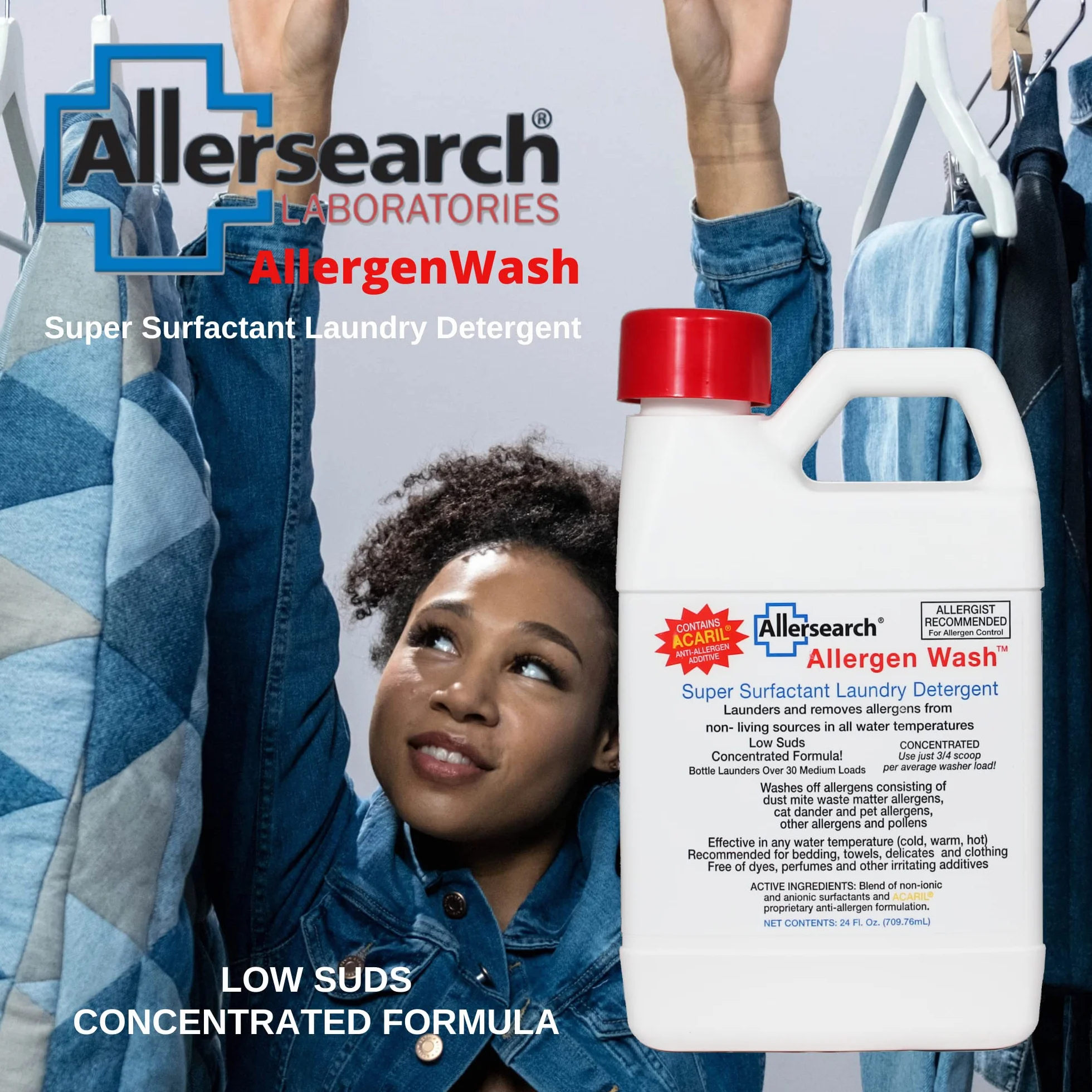 Allersearch AllergenWash 24 oz Laundry Detergent