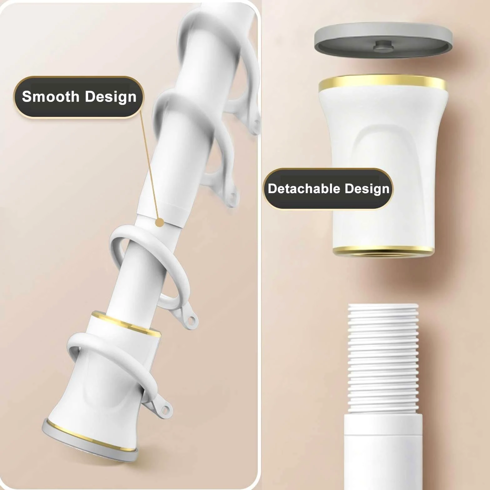 Tringle Rideau Sans Percage Extensible, Tringle de Douche Réglable de 0,7 à 4,7 M, Antirouille pour Salle de Bain, Placard, Fenêtre, Séparation de Pièce(Gray,0.9-1.6m/35-63in)