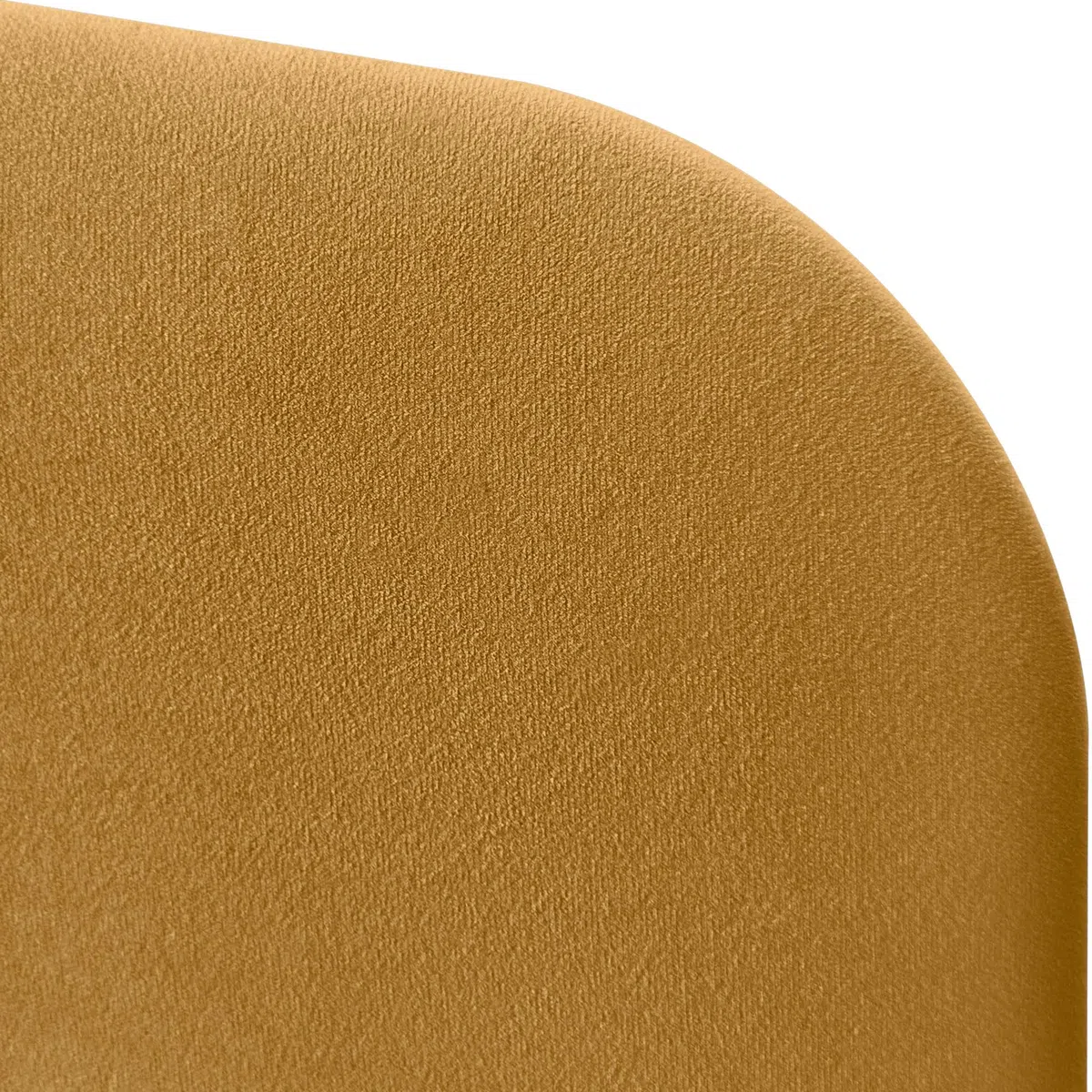 DHOME Tête de Lit Capitonnée Unie Arrondie en Velours avec Pieds pour Mur Têtes de Lit Acoustiques Absorbantes pour Lit et Chambre (Moutarde, 150cm)