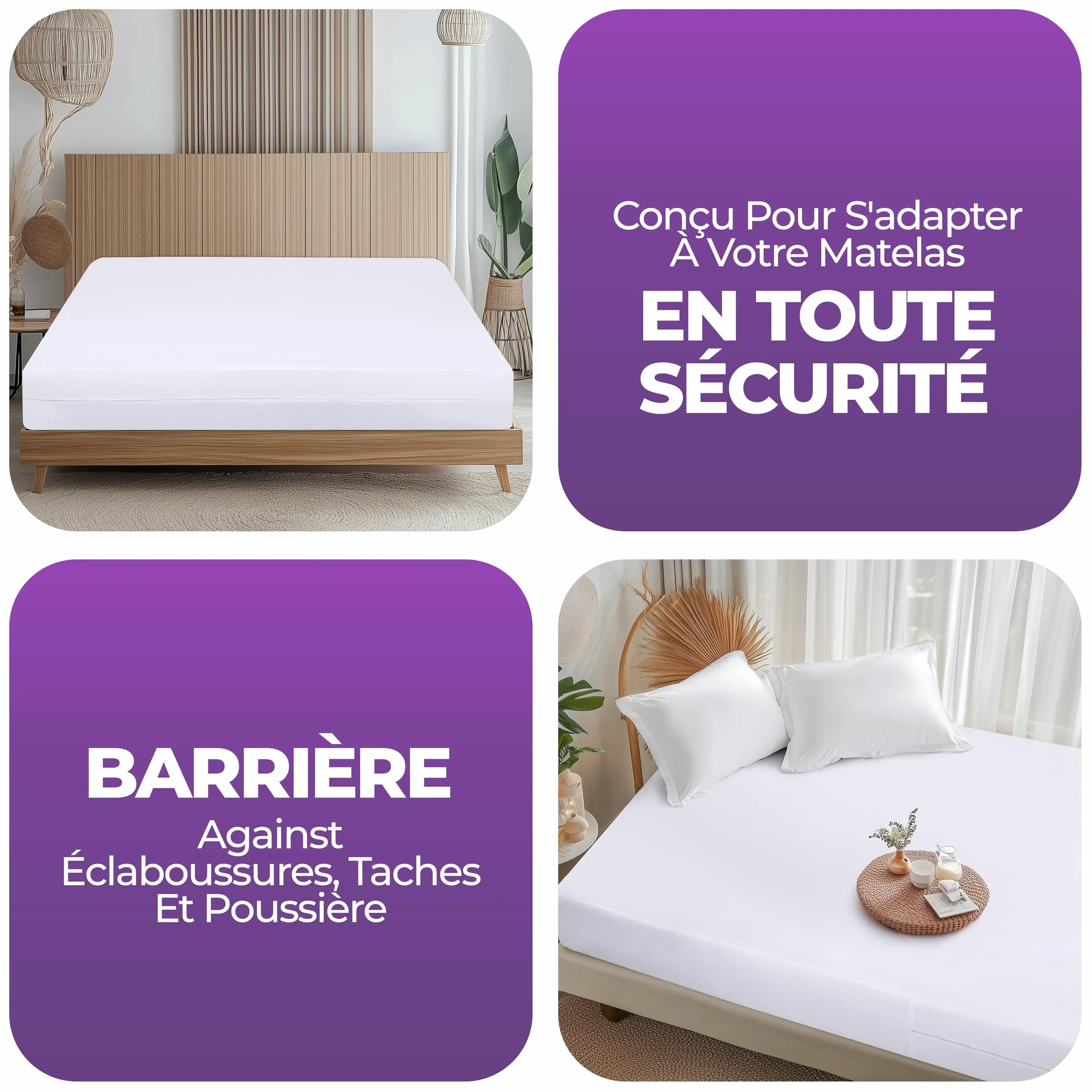 Utopia Bedding Housse De Matelas Imperméable 140 x 190 x 20 cm Avec Fermeture éclair Certifié Oeko-TEX