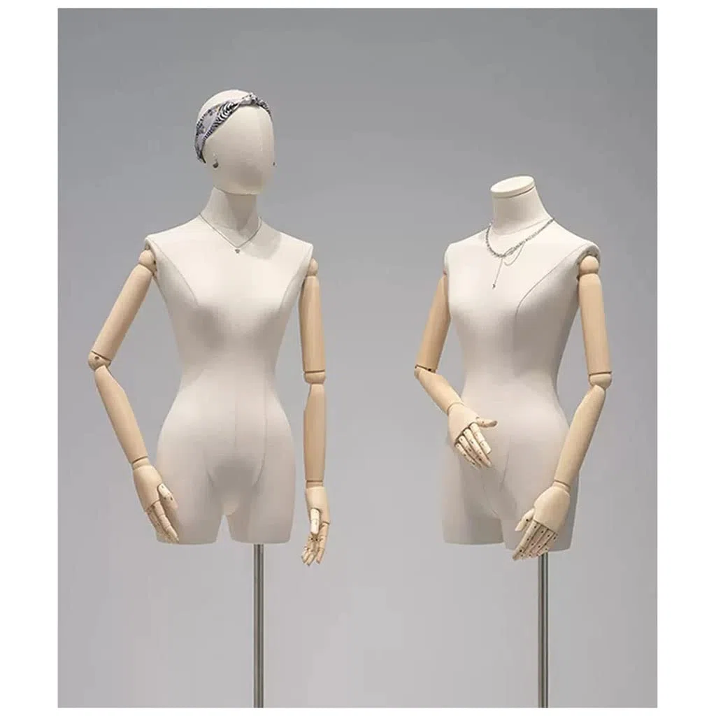 Mannequin Femme Ajustable (Lot de 2), Hauteur 150-220 cm, tête et Bras détachables, idéal pour la présentation de vêtements, Robes, Bijoux et vitrines de Mode - Taille S/SMA, Assistant de ta
