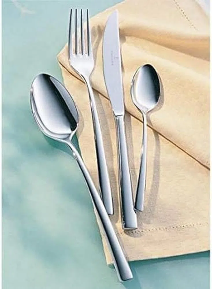 Villeroy & Boch - Piemont Ménagère Couverts 113 Pièces pour 12 Personnes Argent, Garanti Lave-Vaisselle, Couverts INOX, Ensemble Couvert Platine, Set de Couverts de Table, Acier Inoxydable