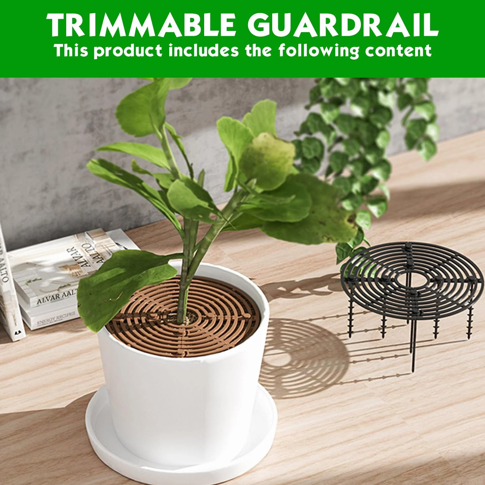 Sporgo Lot de 6 grilles pour pots de fleurs 30 cm couverture protection plantes