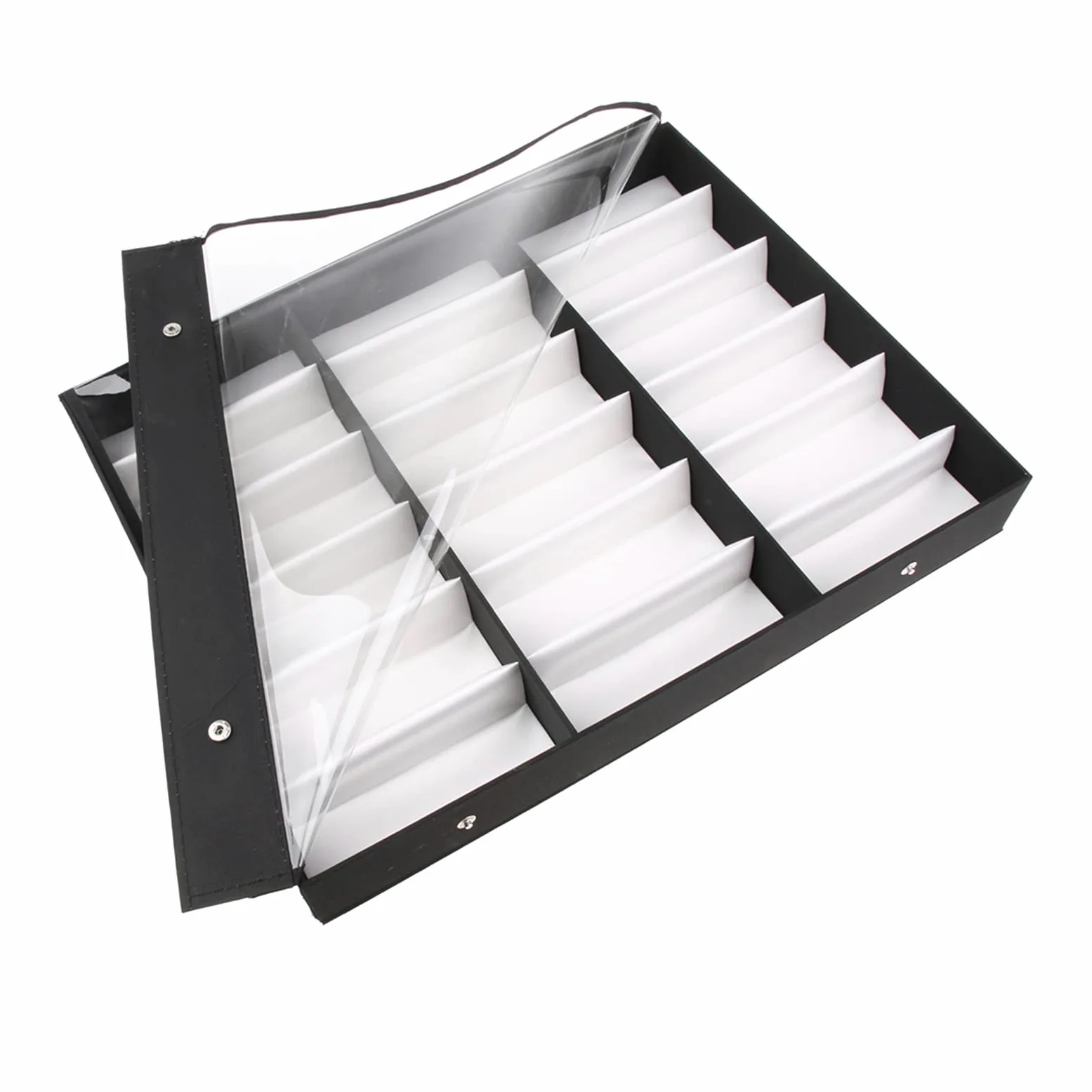 Support pour lunettes de soleil 8 ou 18 Grid Vyeglasses Storage Boîte De Soleil Lunettes De Soleil Verres Montrer Porte-Stand Verres Bijoux Affichage Organiseur Anniversaire Cadeaux d'anniversaire Lun