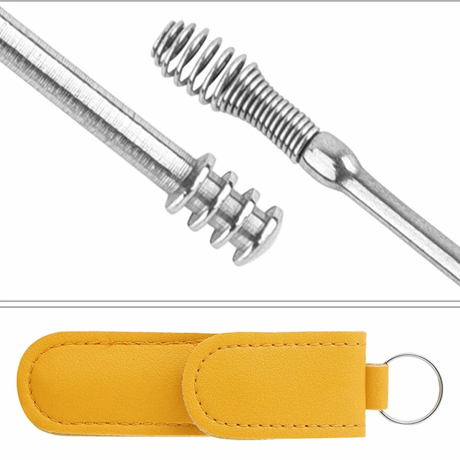 Retrait cérumen Ear Pick - Outil Retrait Cire d'oreille en Acier Inoxydable, Ensemble 6 Outils