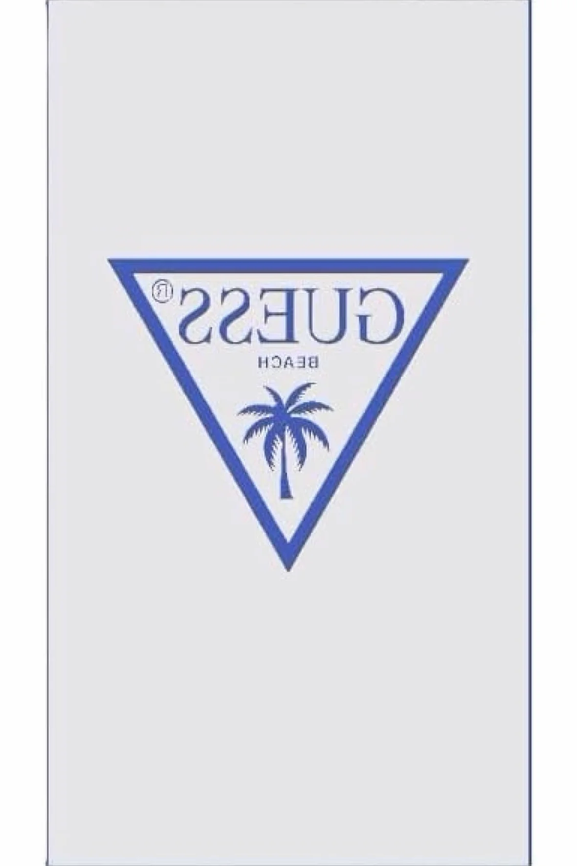 Guess Serviette de Plage Logo Triangulaire avec Paume E5GZ14SG00P G7M1 Florescent Bleu