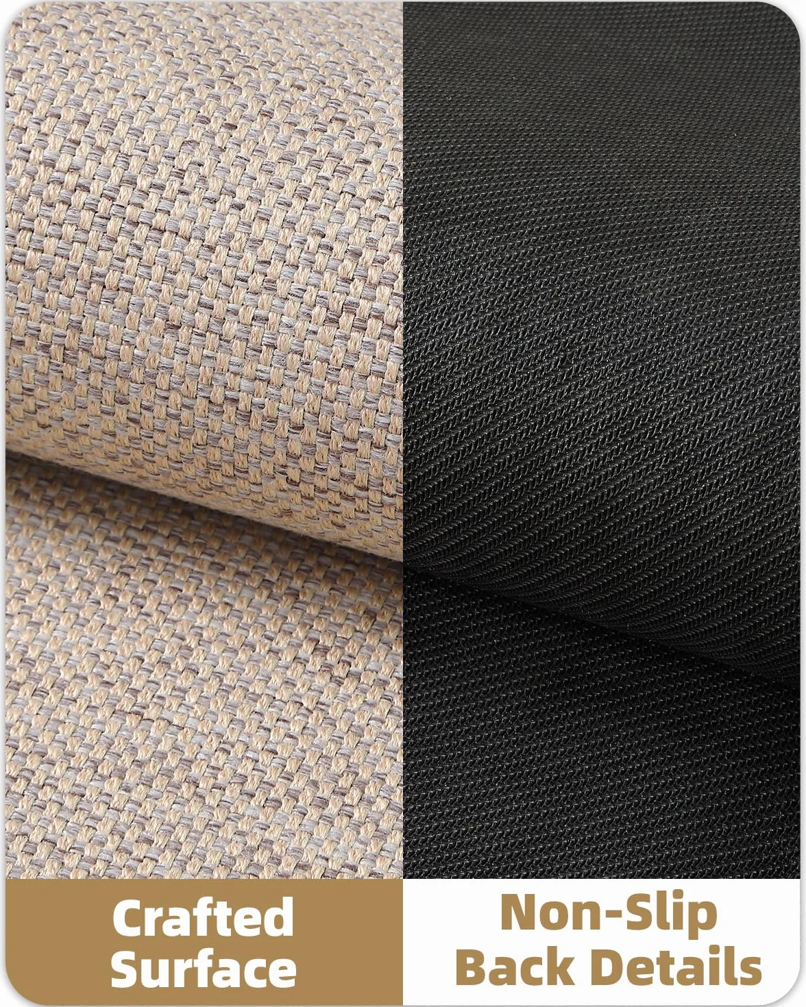 COLOR&GEOMETRY Tapis de Porte Antidérapant 44x75cm Absorbant l'eau Lavable Beige