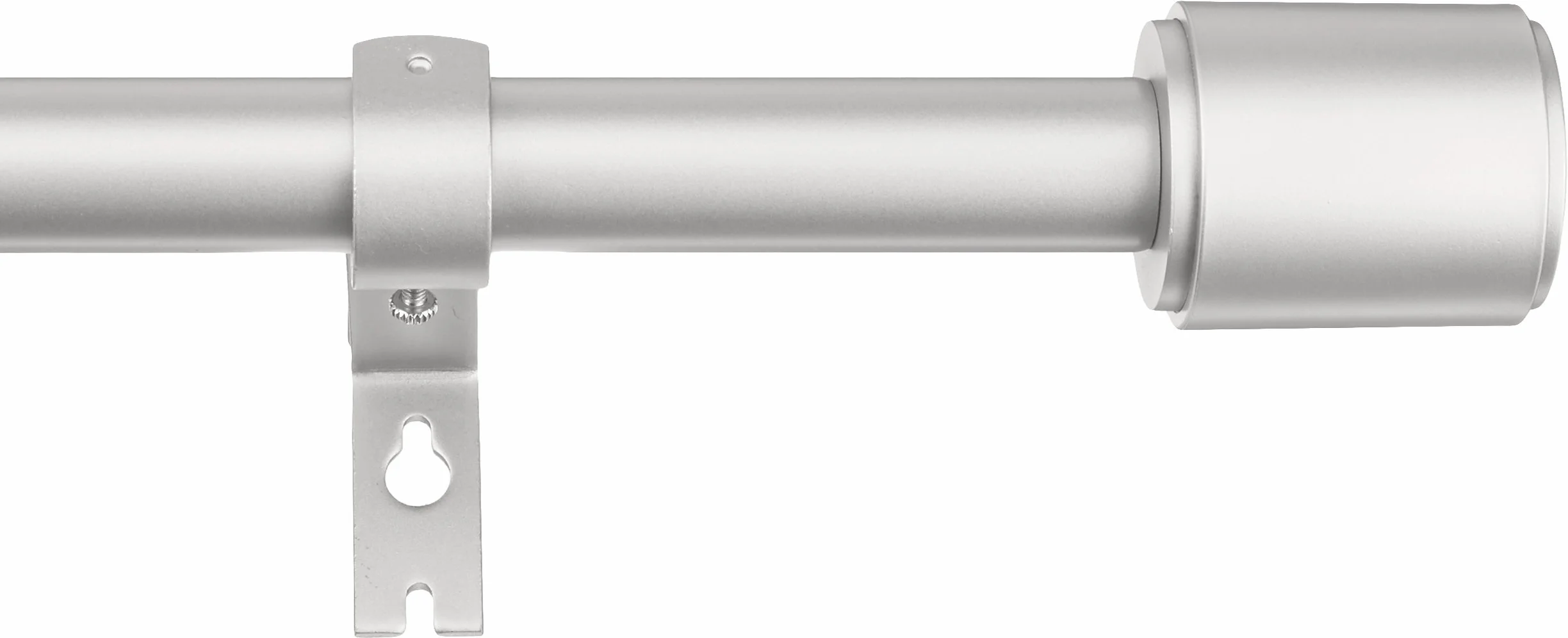 Amazon Basics Crochets Muraux Robustes et Réglables Pour Tringle de 2,5cm, Lot de 2, Nickel Argenté