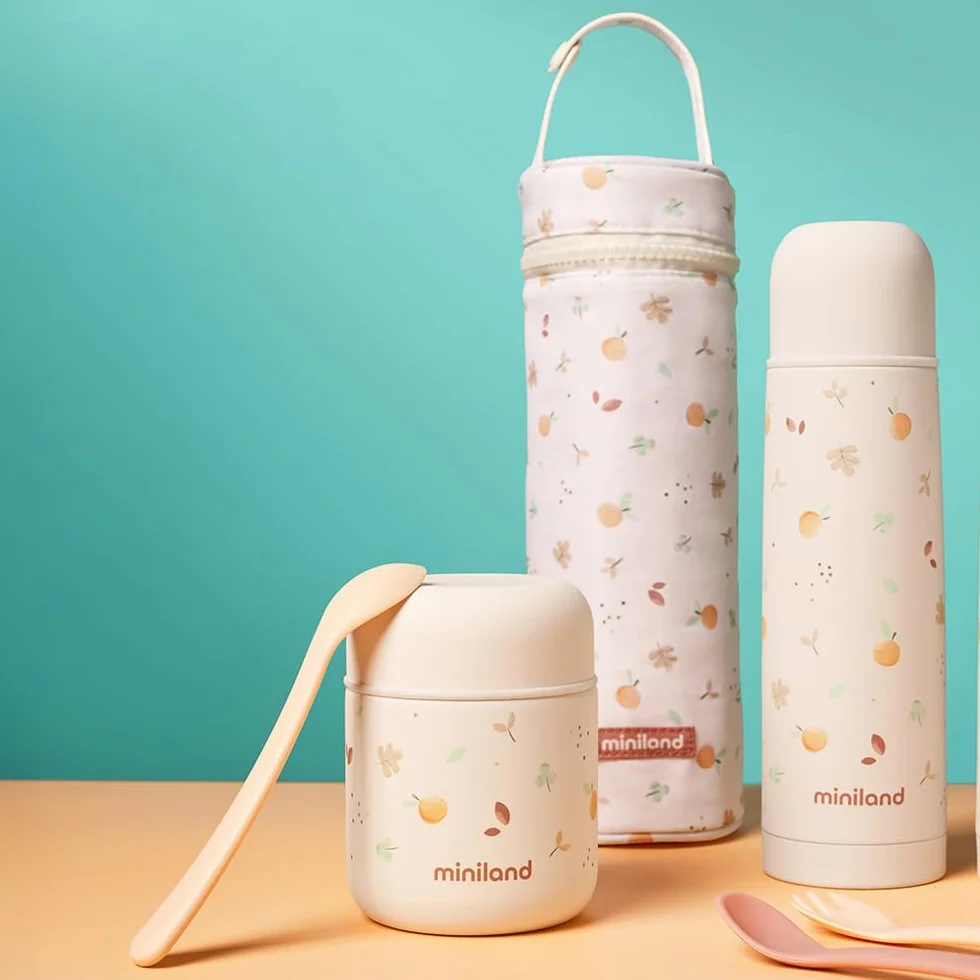 Miniland Thermos Mini Valencia 280ml – Thermos pour aliments bébé, double couche acier